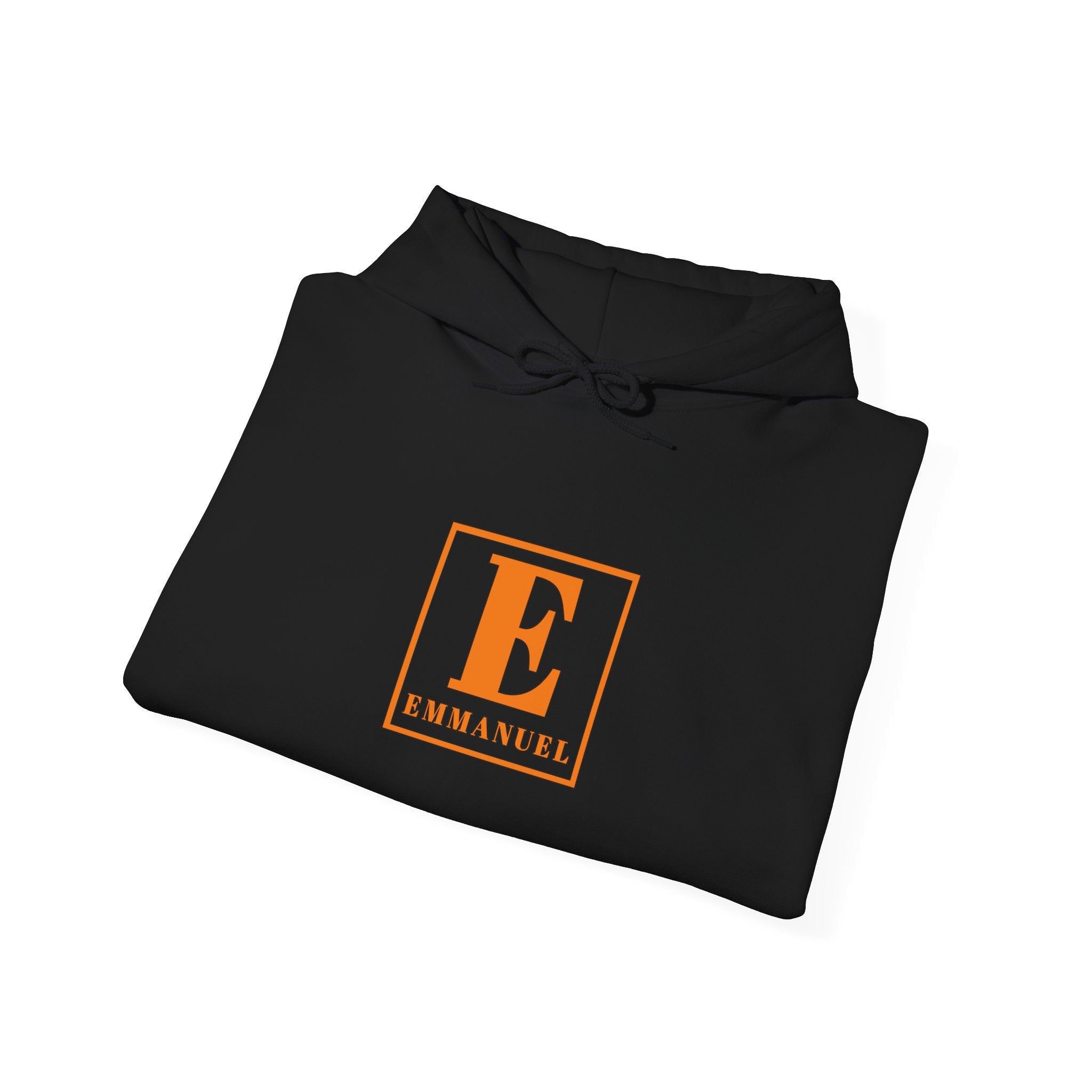 Emmanuel Monogram Hoodie – Orange Block Letter E Sweatshirt