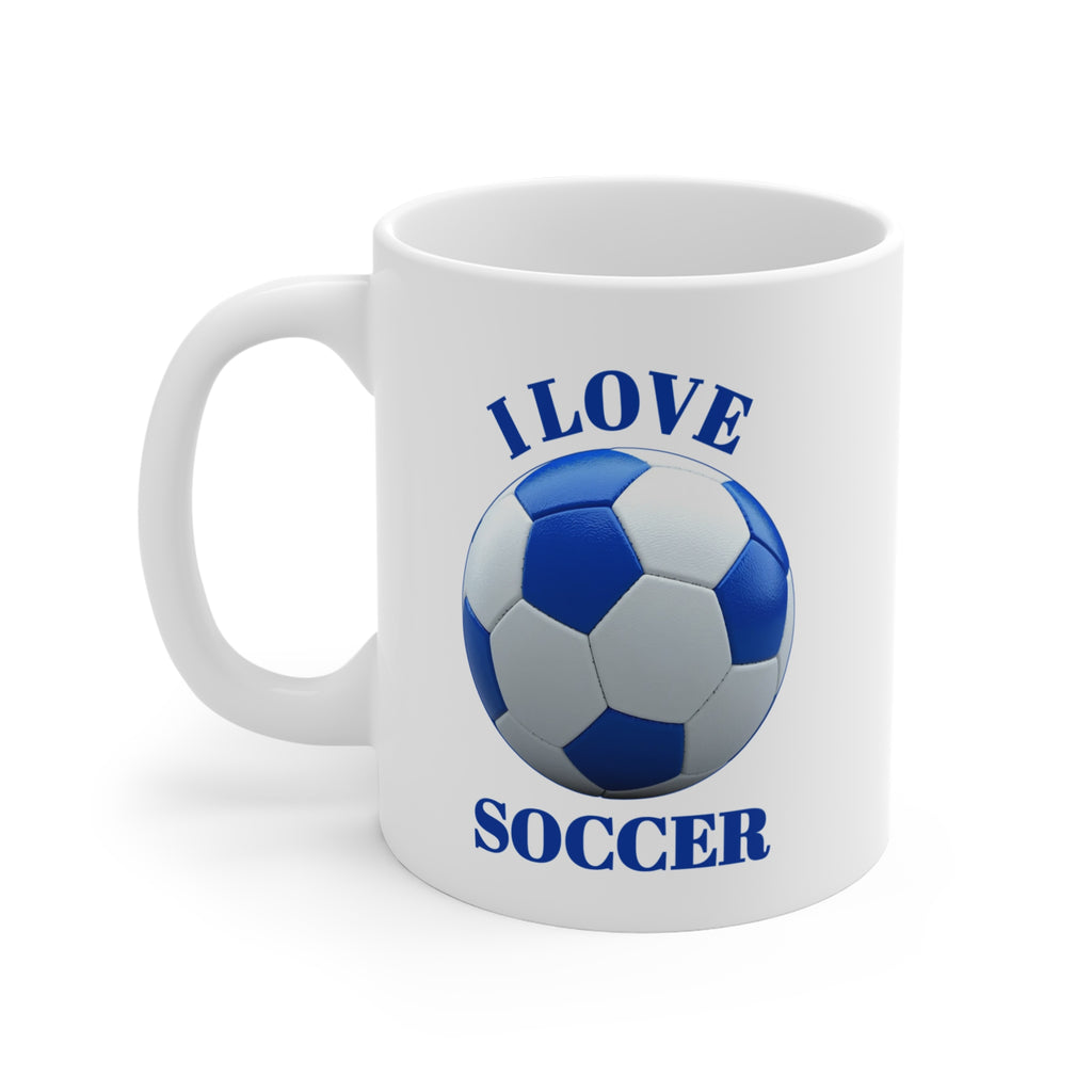 Soccer Mug - "I Love Soccer" 11oz Coffee Cup