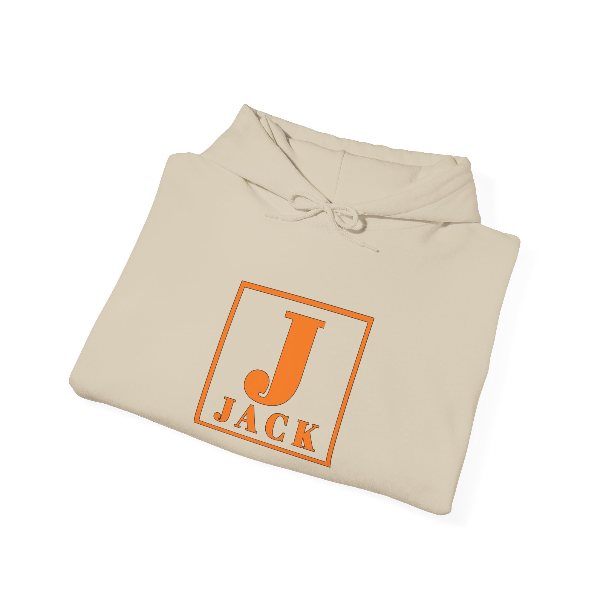 Personalized Initial Hoodie - Orange 'J' Jack Monogram Pullover