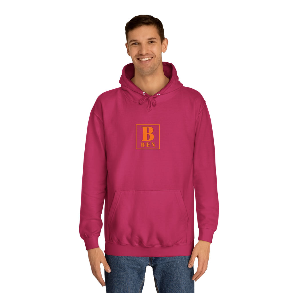 Initial Monogram Hoodie — Custom 'B BEN' College-Style Pullover