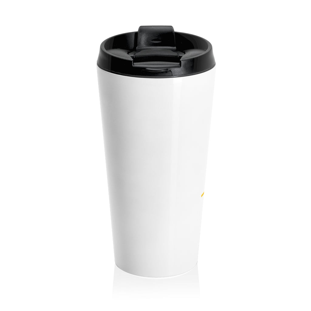 Stay Happy Floral Stainless Steel Travel Mug