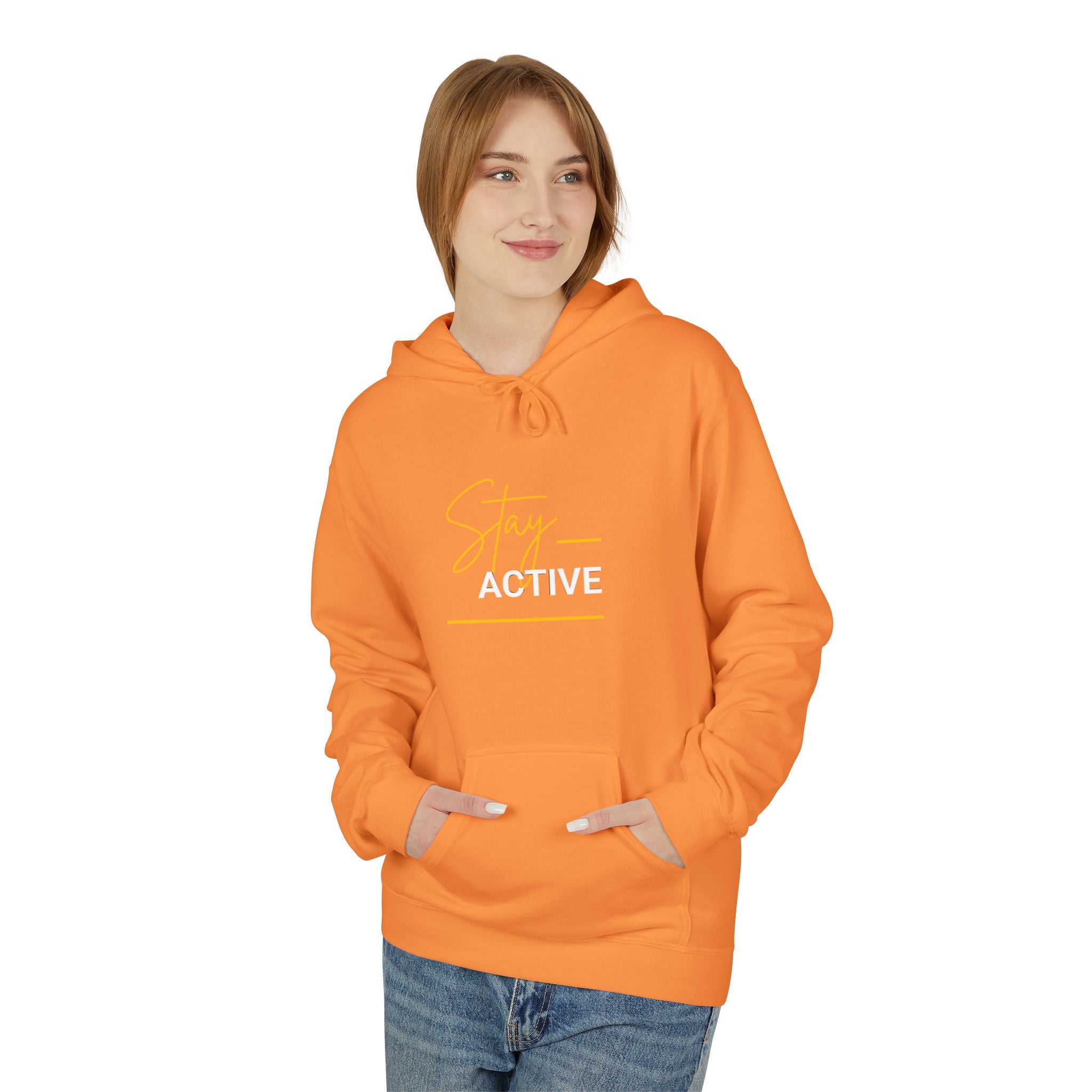 Stay Golden Hoodie — Minimal Script Graphic Casual Pullover