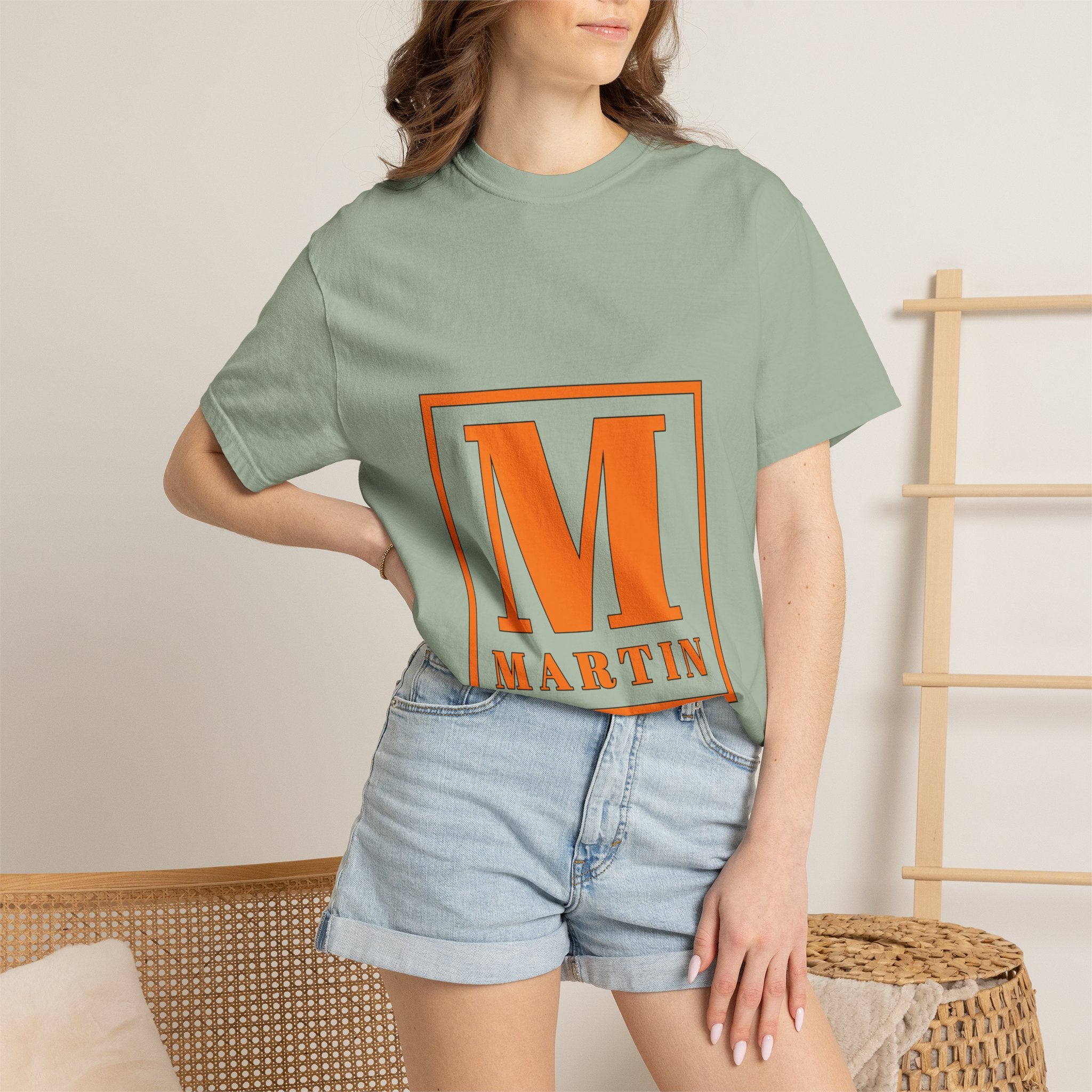 Martin Monogram T-Shirt — Personalized Initial 'M' Block Logo Tee