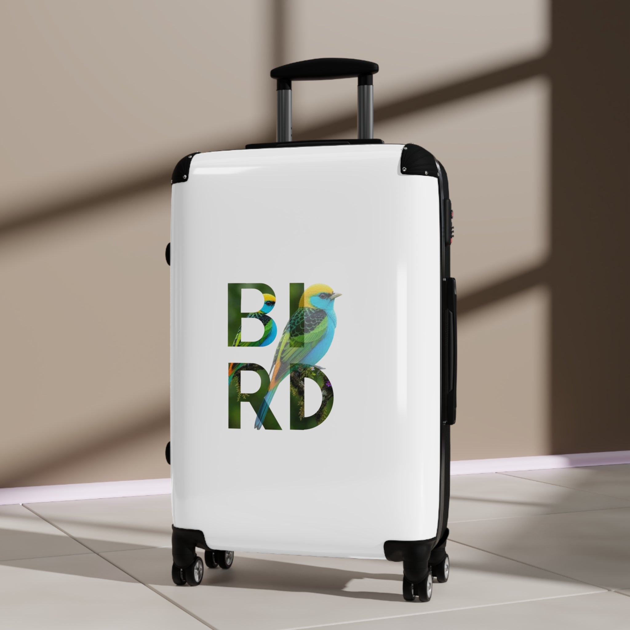 Bird Typography Carry-On Suitcase – Colorful Nature Travel Luggage