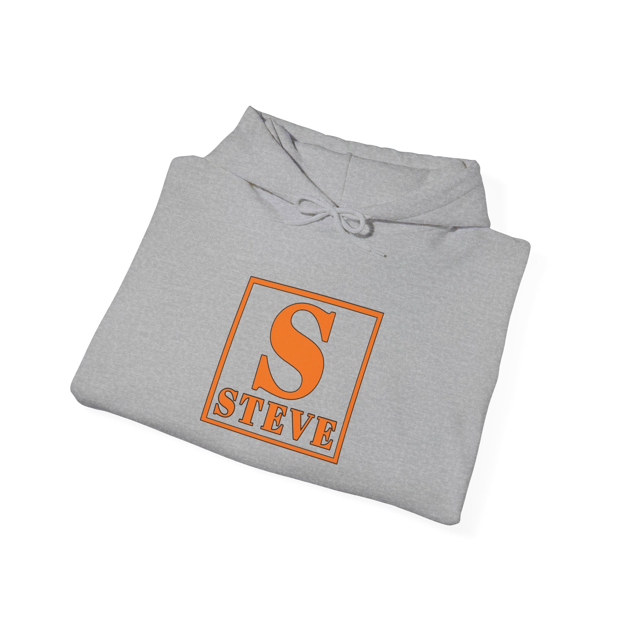 Steve Monogram Hoodie — Retro Orange Block Initial S Sweatshirt