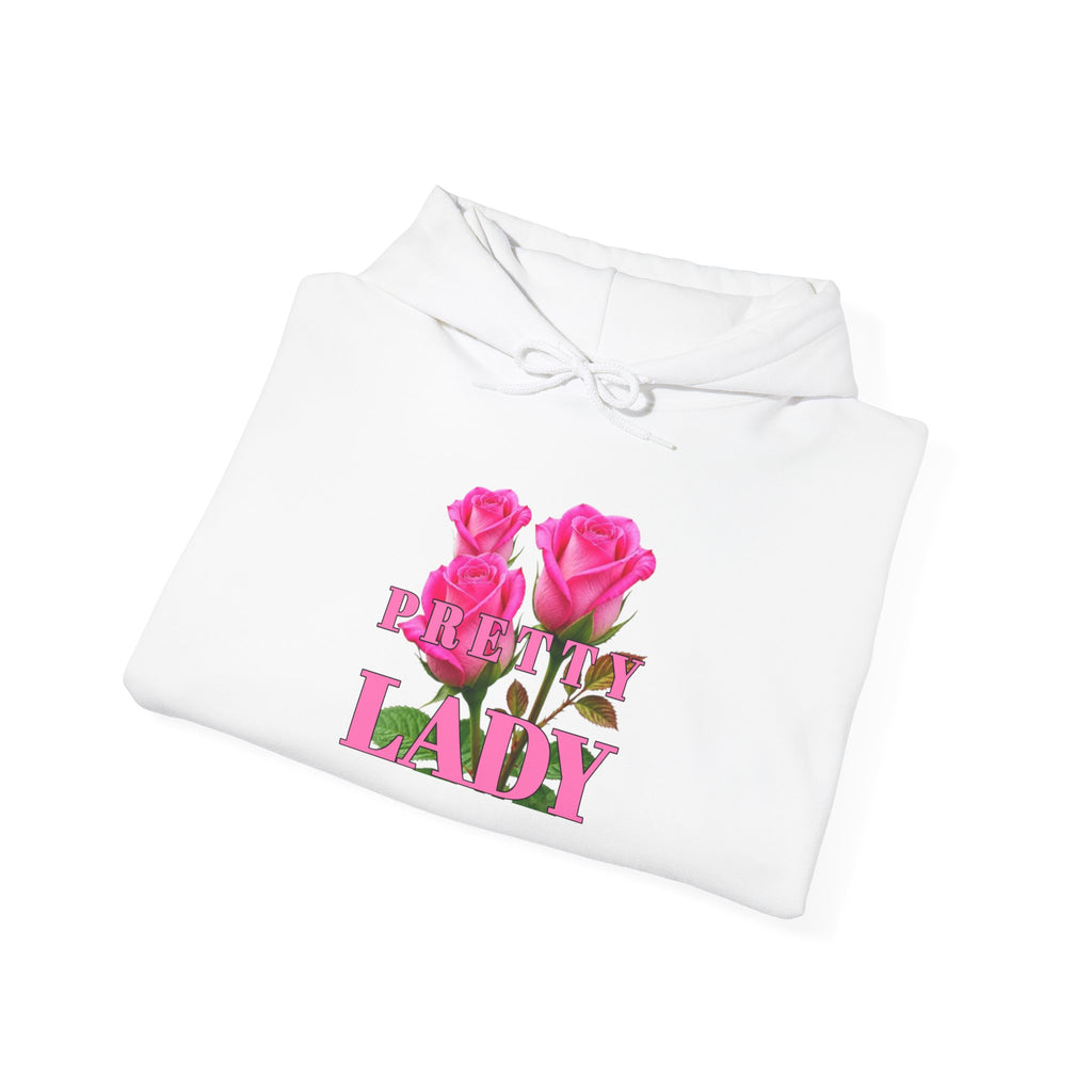 Pink Rose "Brunch Lady" Hoodie — Floral Feminine Casual Pullover