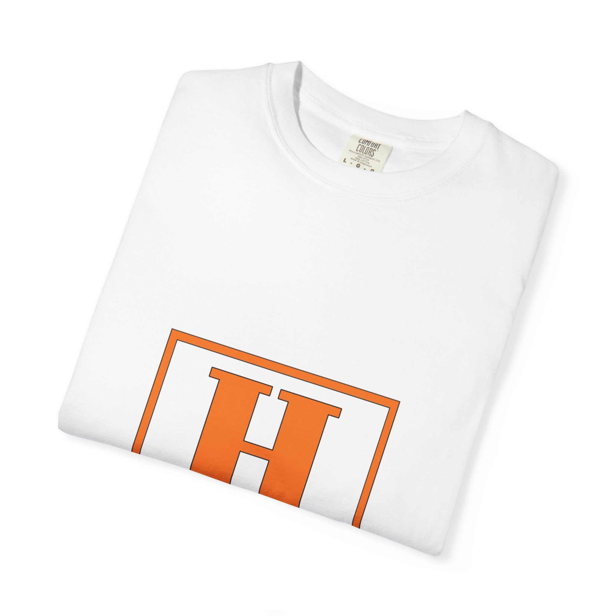 Henry Monogram T-Shirt — Orange Block Initial Tee