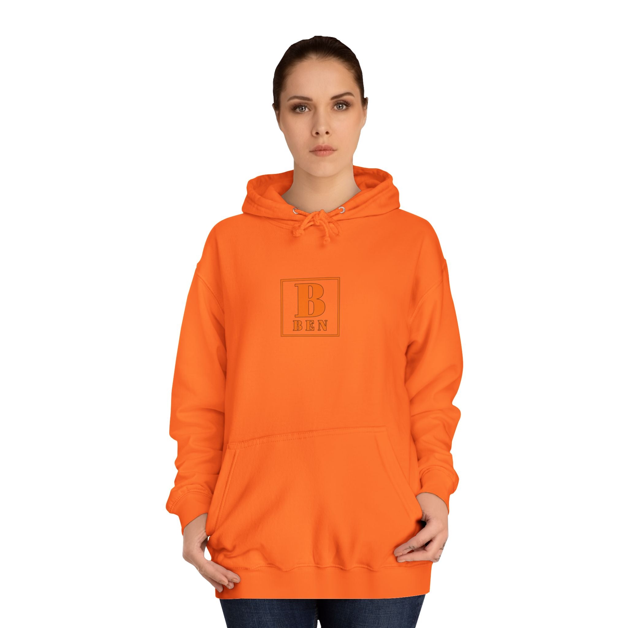 Initial Monogram Hoodie — Custom 'B BEN' College-Style Pullover