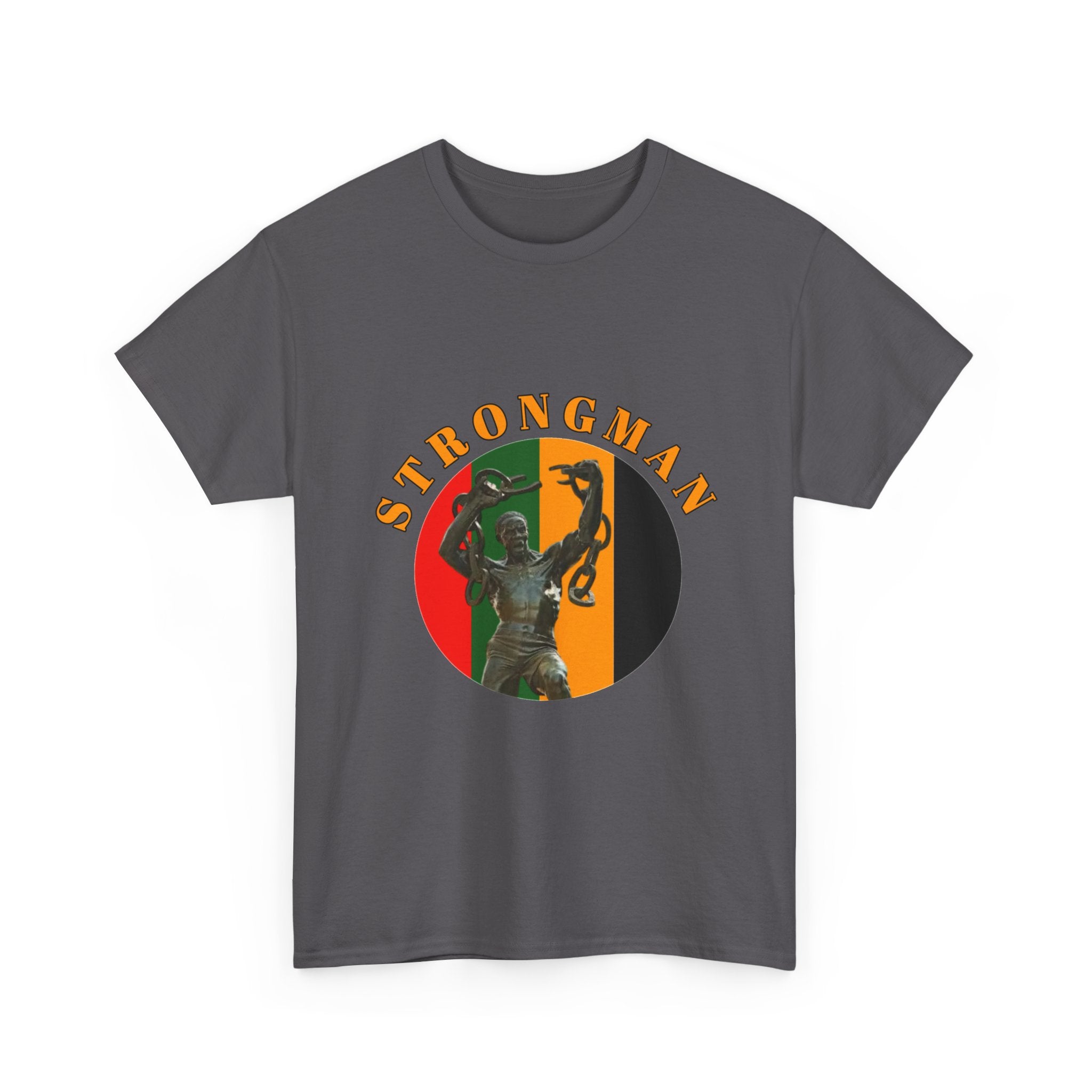Strongman Vintage Statue Tee — Retro Weightlifting Graphic T-Shirt