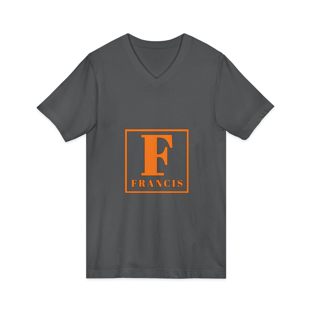 Francis Monogram V-Neck Tee — Personalized Initial Square Logo