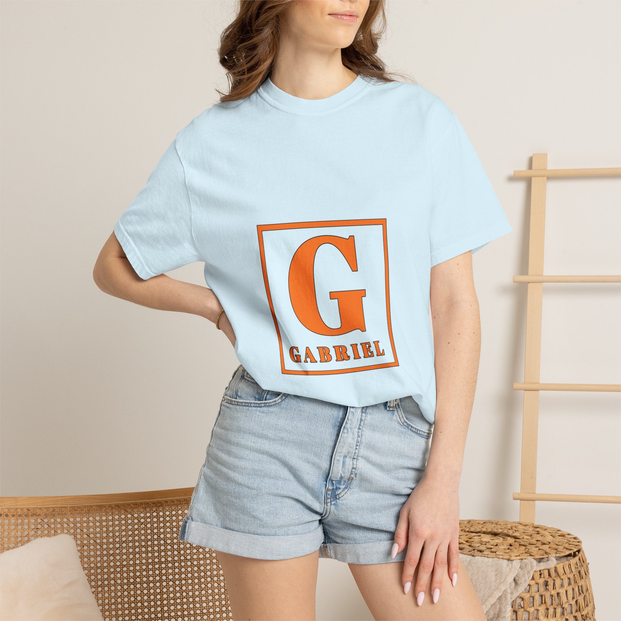 Personalized 'G' Name Monogram T-Shirt — Gabriel Initial Tee