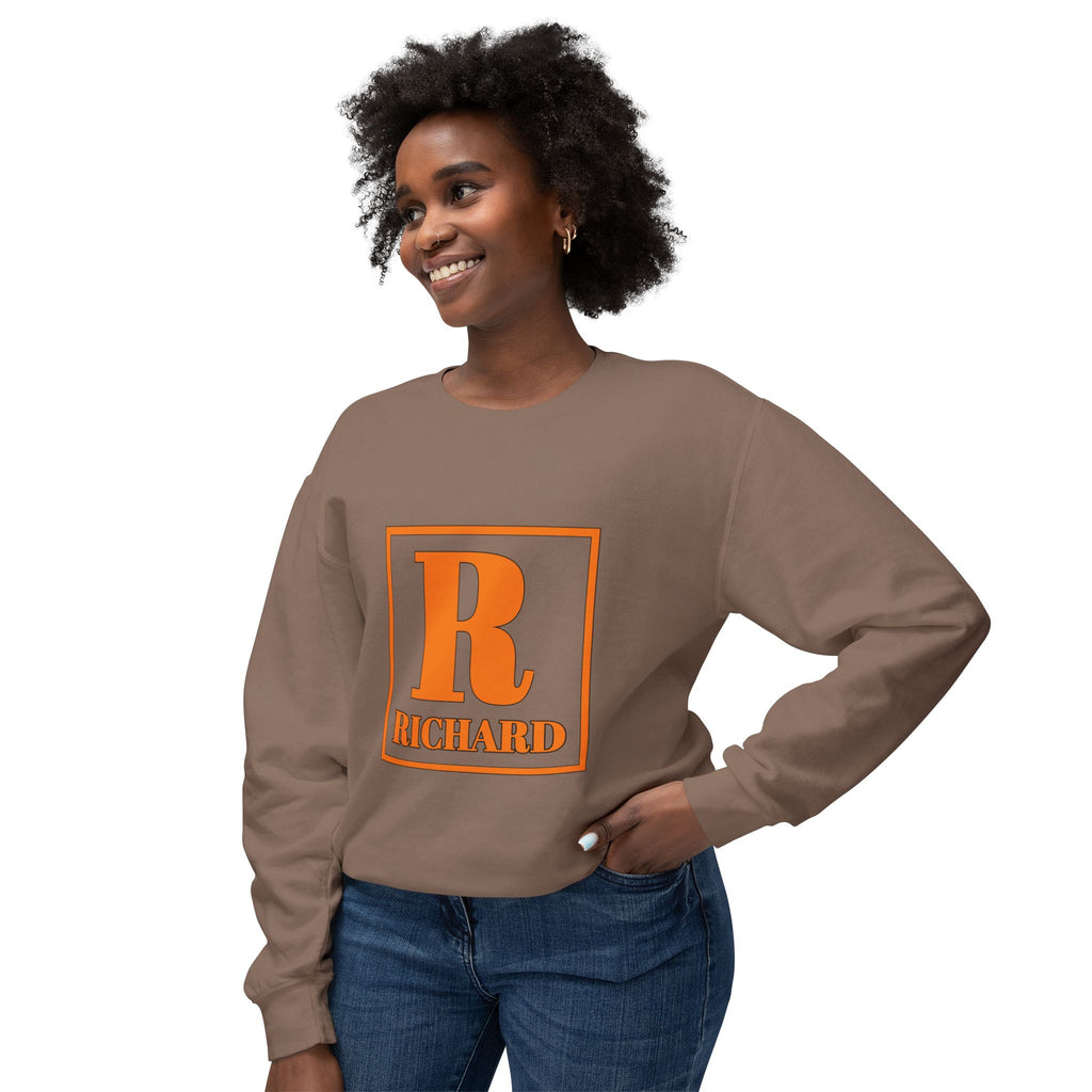 Richard Monogram Crewneck Sweatshirt — Personalized Initial R Pullover
