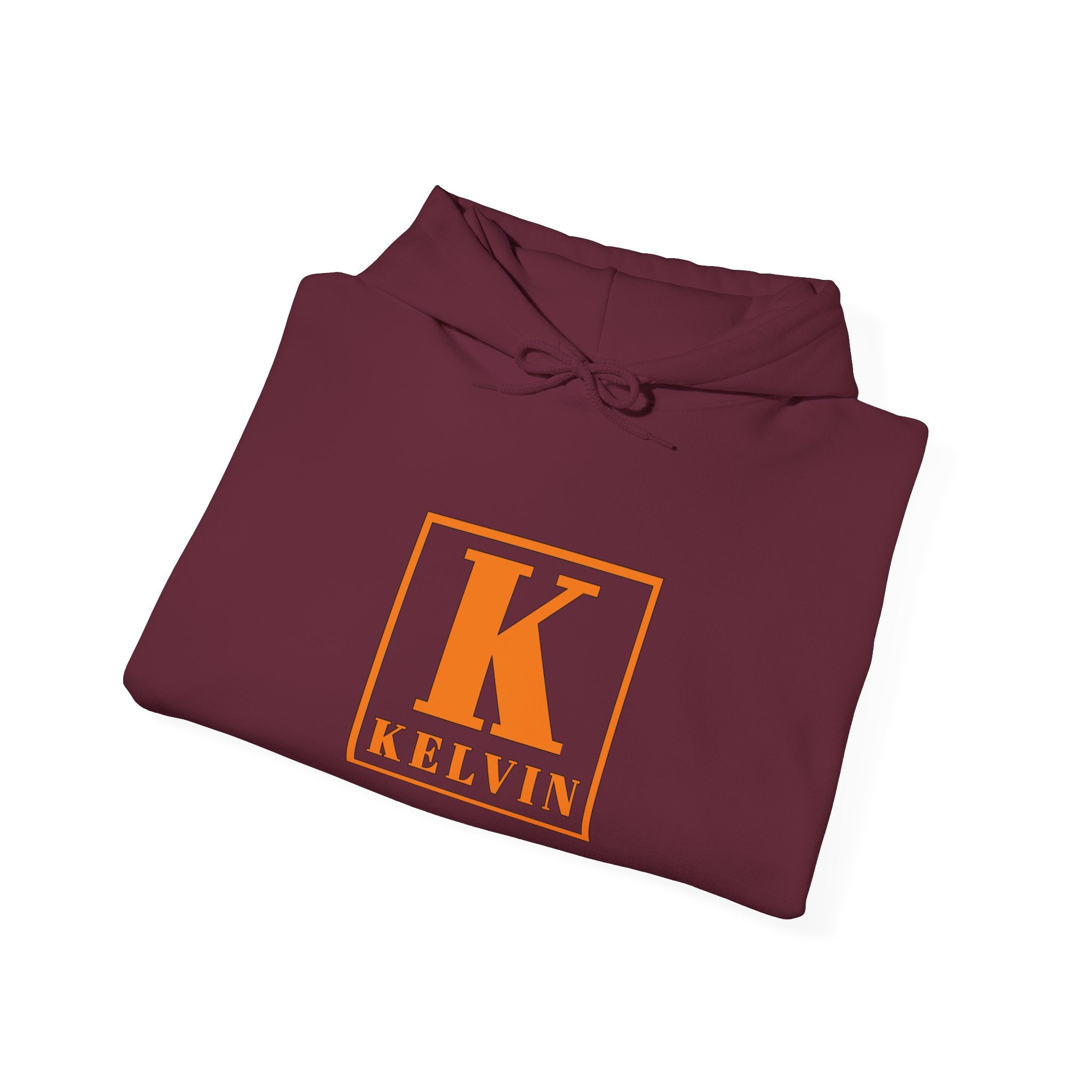 Kelvin Initial Hoodie — Monogram K Square Logo Pullover