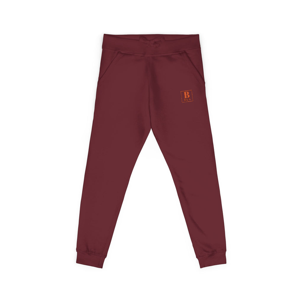 Embroidered Cozy Sweatpants — Minimal Red Crest Joggers
