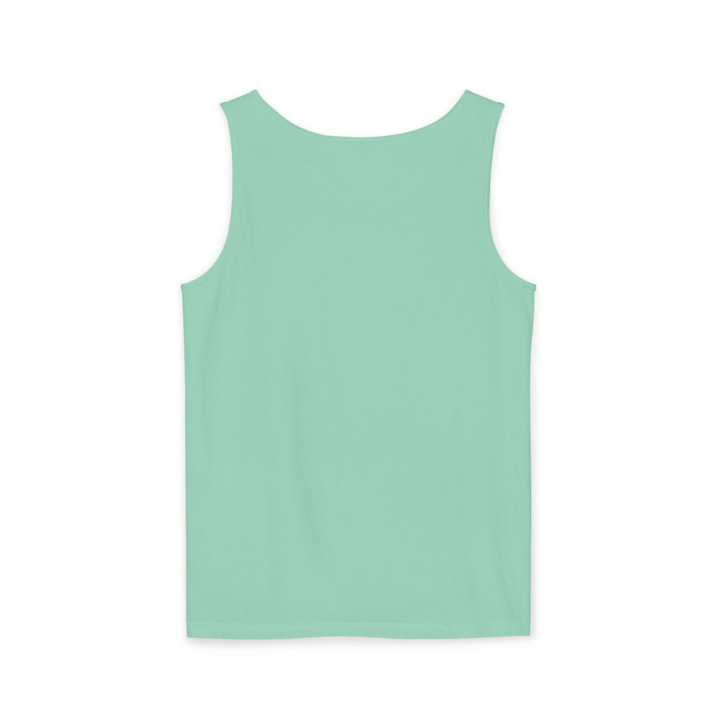 Ben Monogram Tank Top — Orange Initial B Vintage Box Graphic