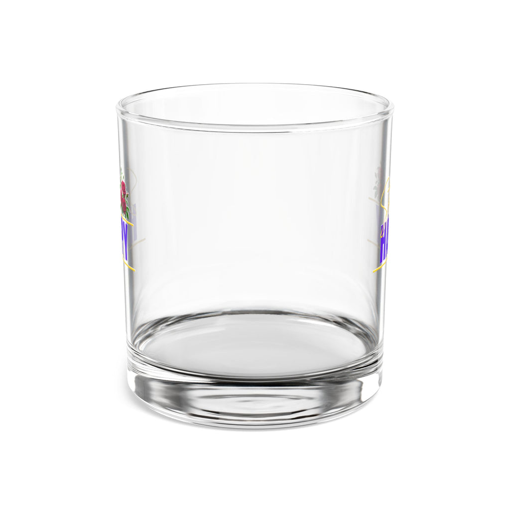 10oz Rocks Glass — 'Stay Happy' Floral Whiskey Tumbler