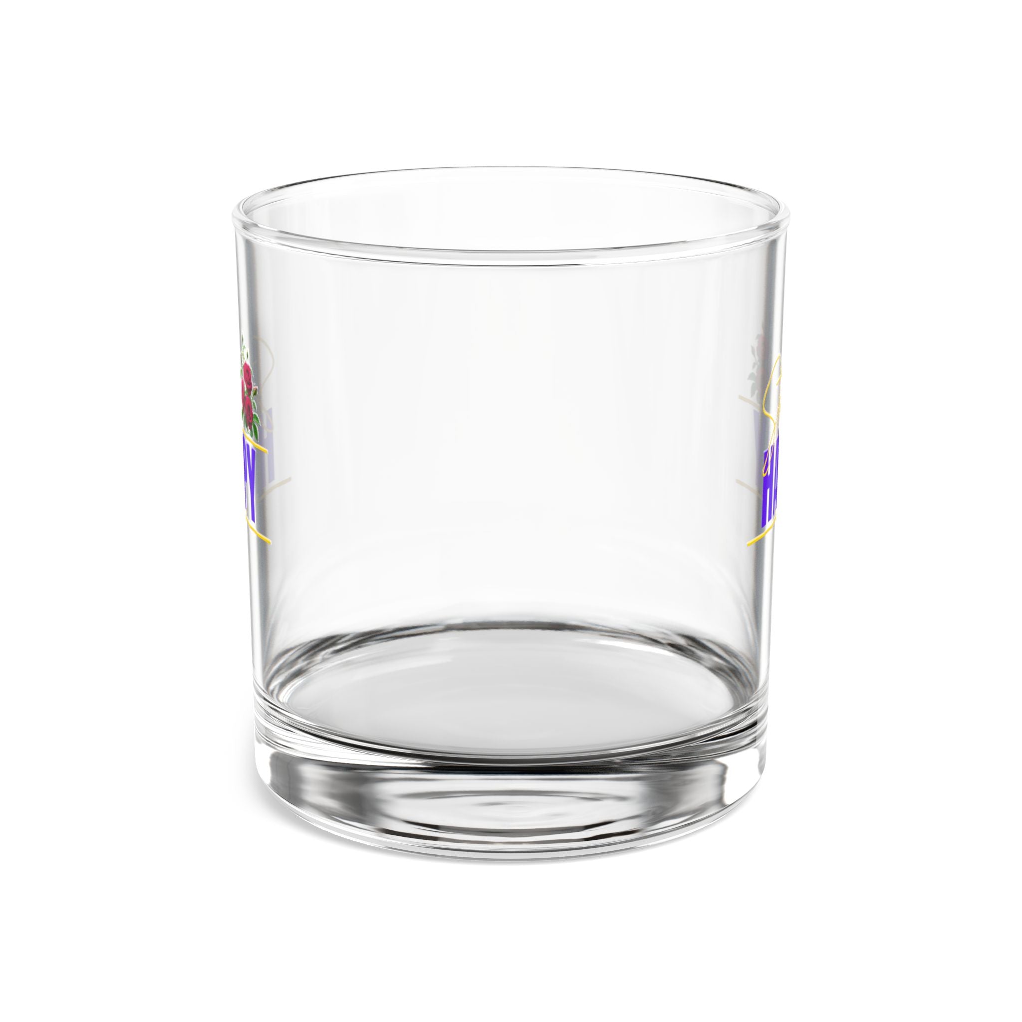 10oz Rocks Glass — 'Stay Happy' Floral Whiskey Tumbler