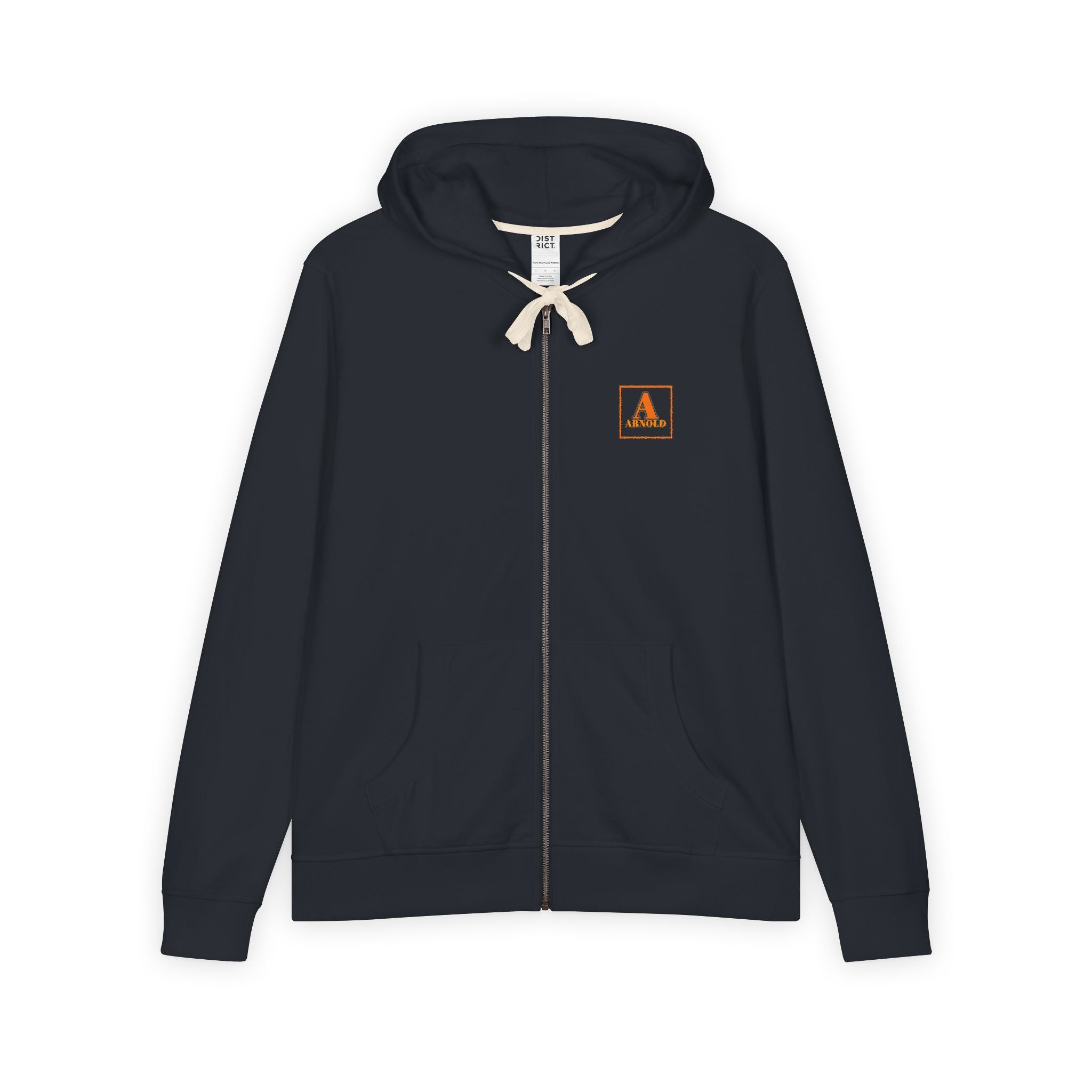 Men's Full-Zip Hoodie — Small Rustic Camper Patch Logo