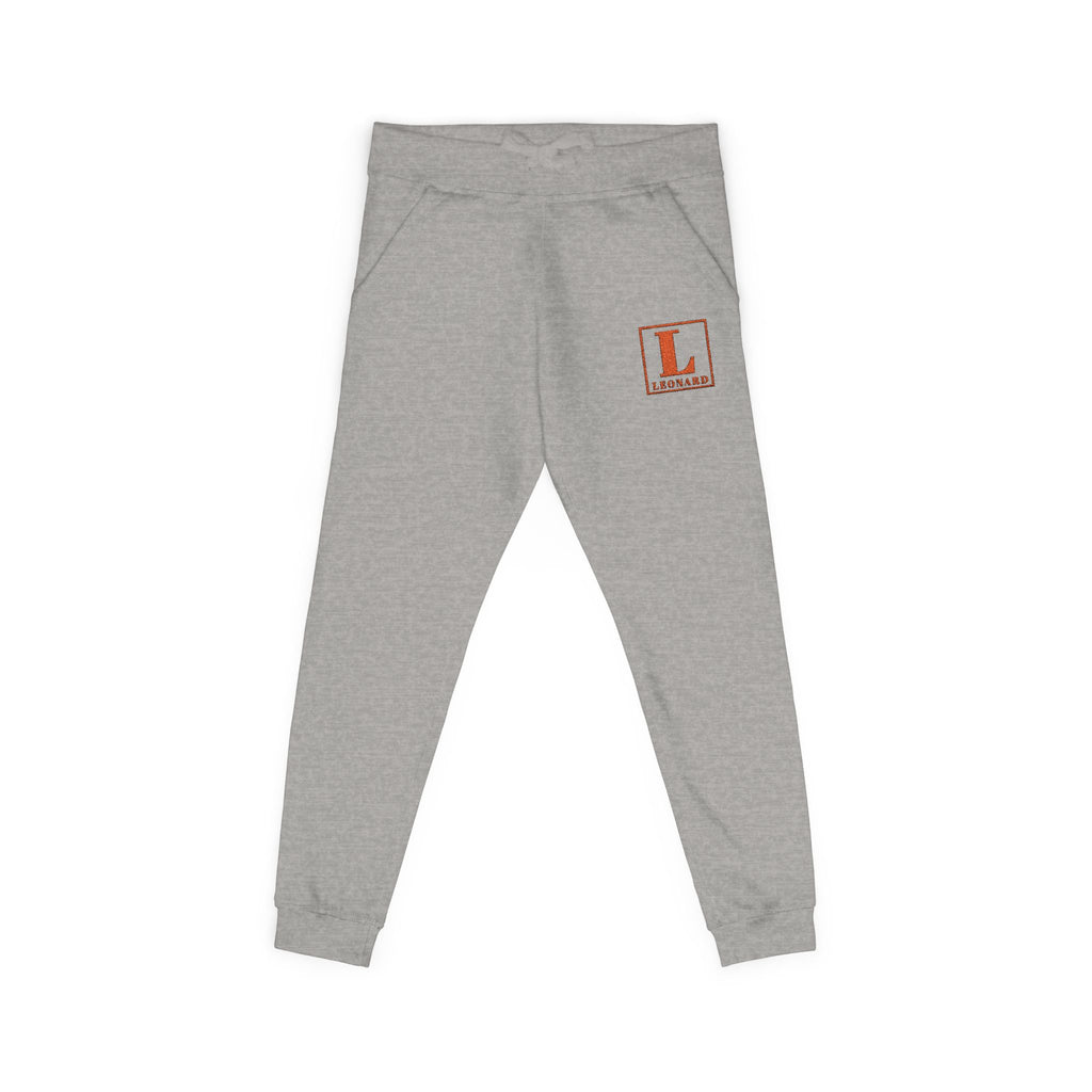 Embroidered 'L' Monogram Fleece Sweatpants — Cozy Personalized Lounge Joggers