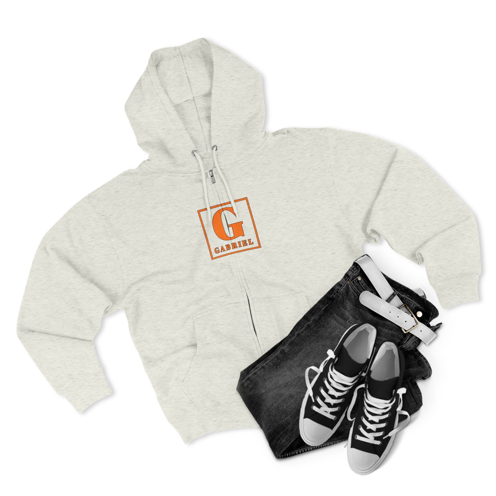 Gabriel Monogram Zip Hoodie — Personalized G Initial Sweatshirt