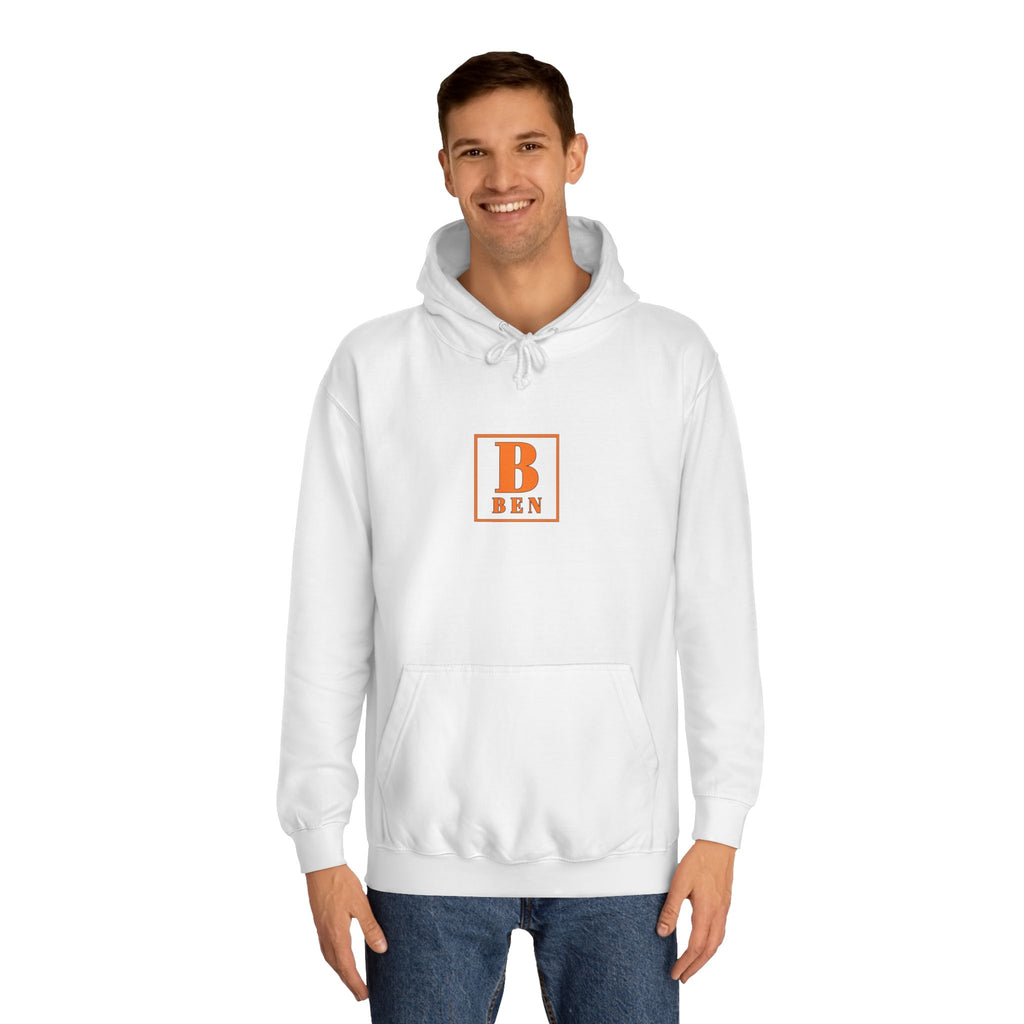 Initial Monogram Hoodie — Custom 'B BEN' College-Style Pullover