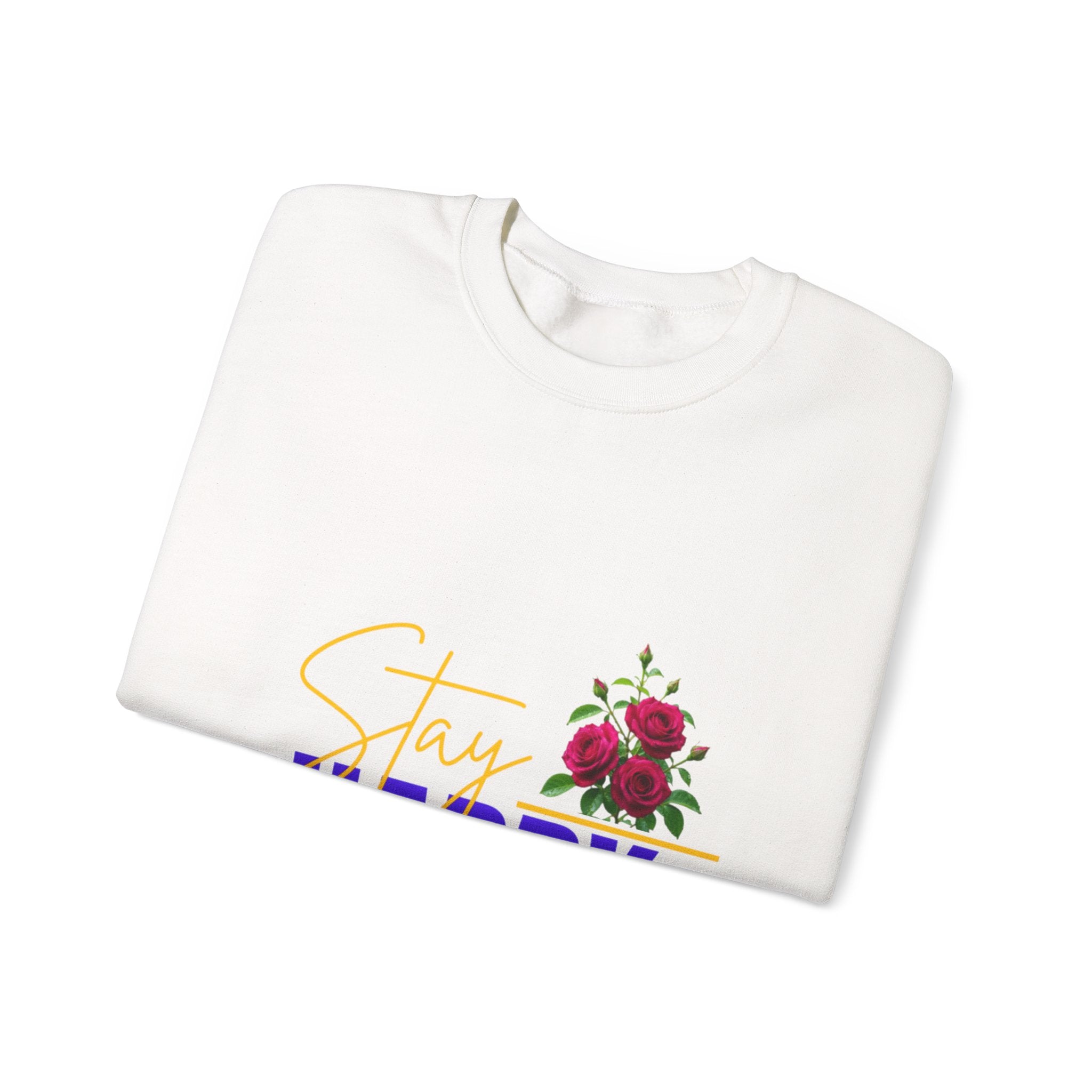 Stay Happy Floral Crewneck Sweatshirt