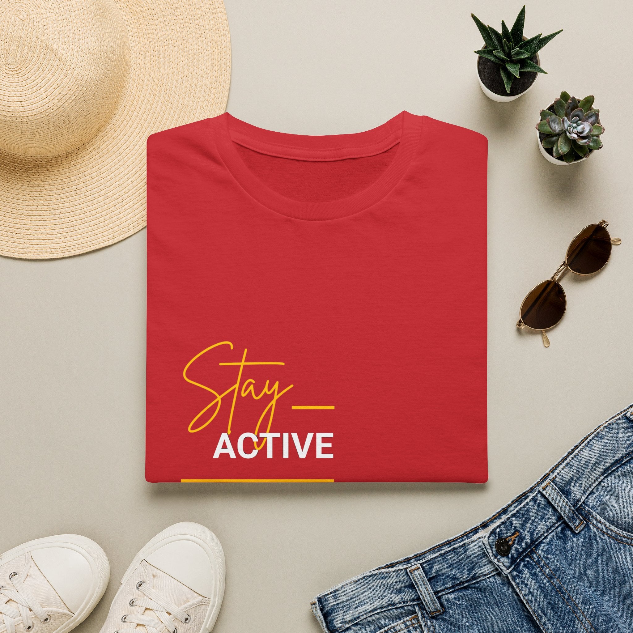 Stay Active T-Shirt — Motivational Fitness Graphic Tee