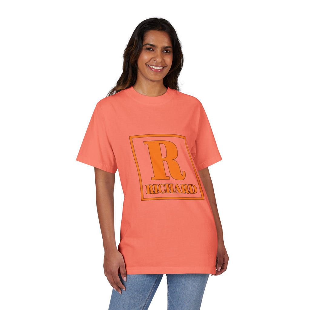 Richard Monogram T-Shirt — Vintage Block R Initial Tee
