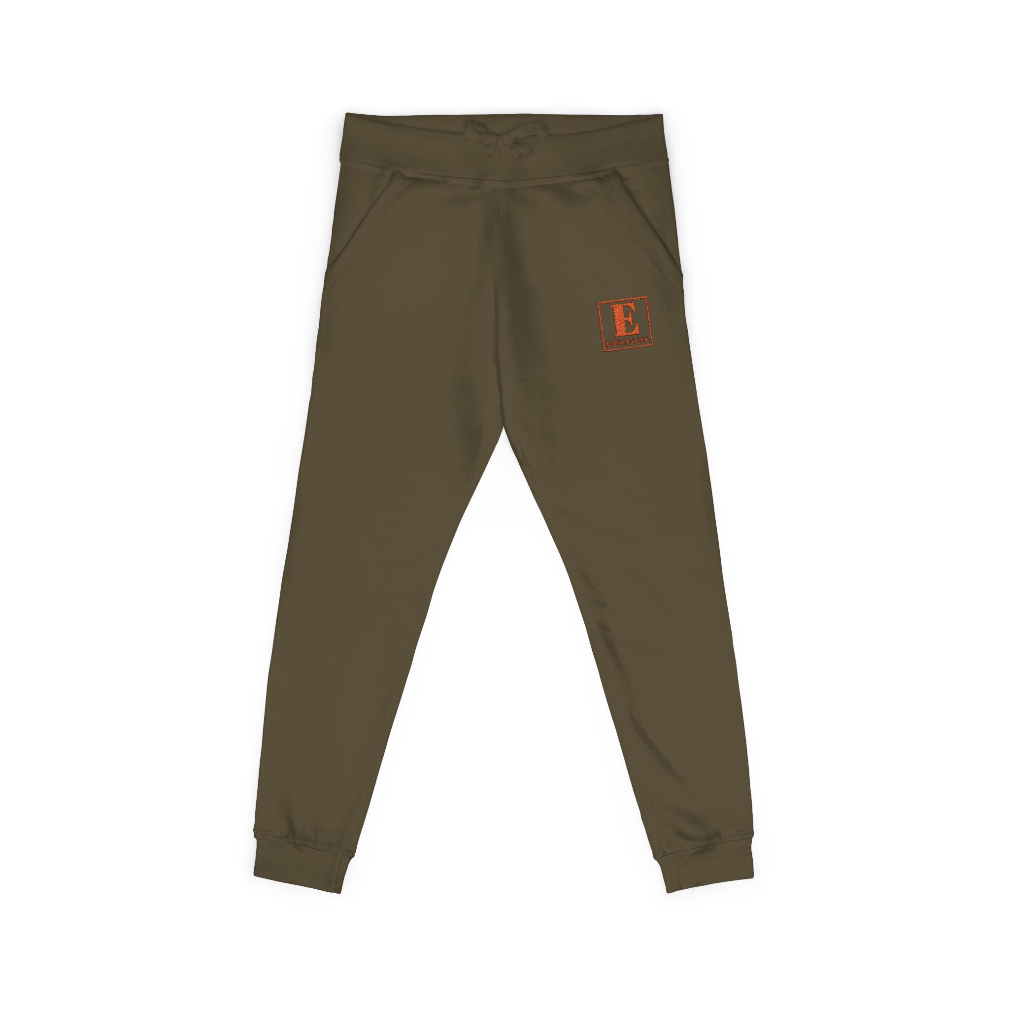 Embroidered Initial 'E' Fleece Sweatpants — Cozy Personalized Joggers