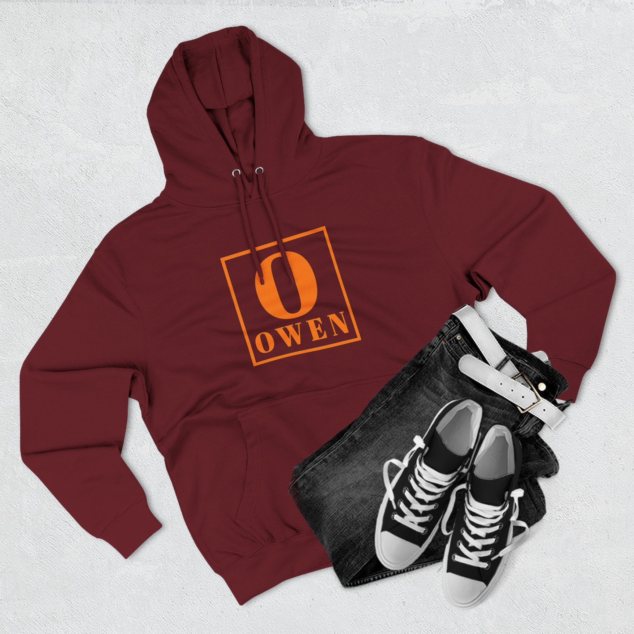 Personalized Initial Hoodie — 'O' Owen Monogram Fleece Hoodie