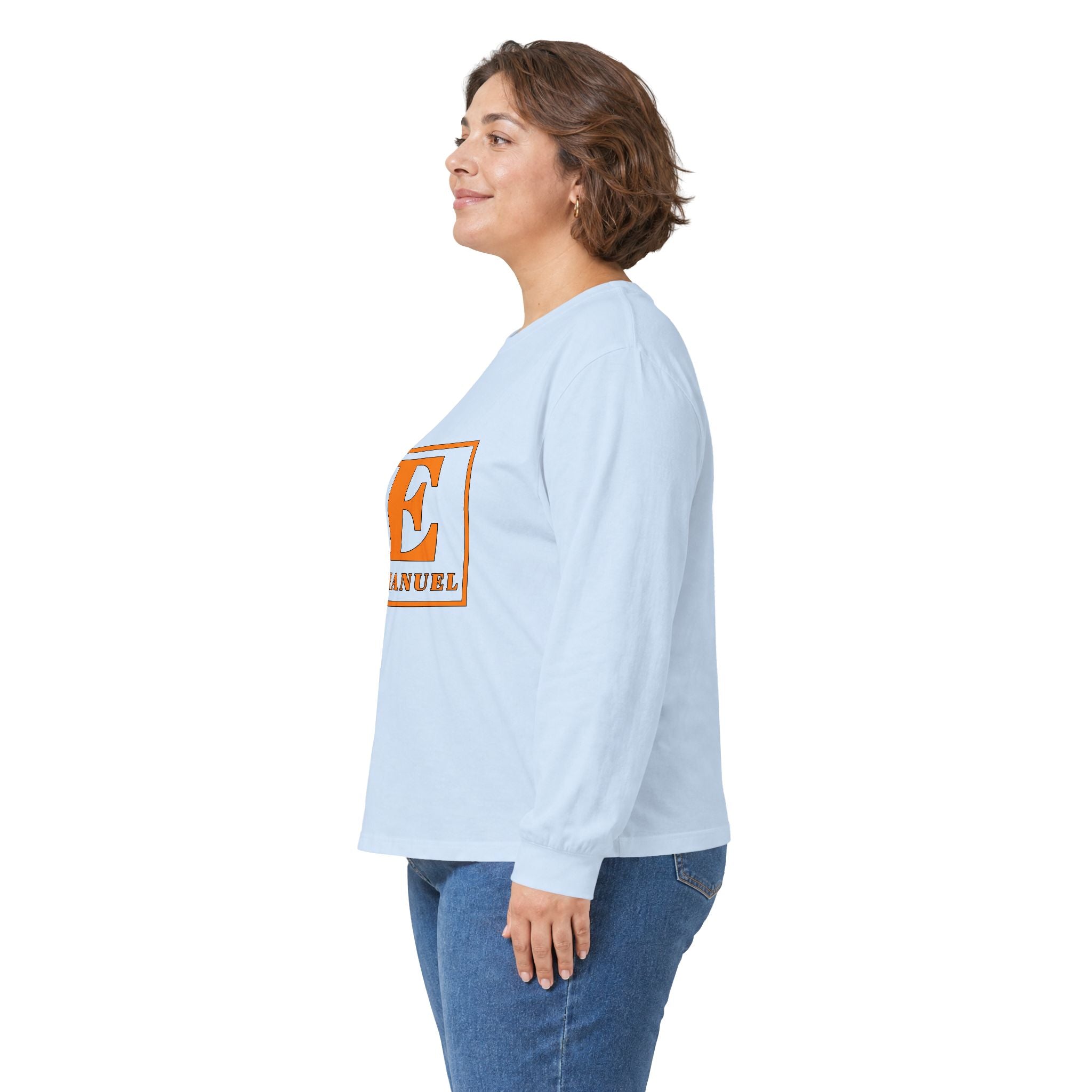 Emmanuel Monogram Long Sleeve Tee — Classic Initial E Shirt