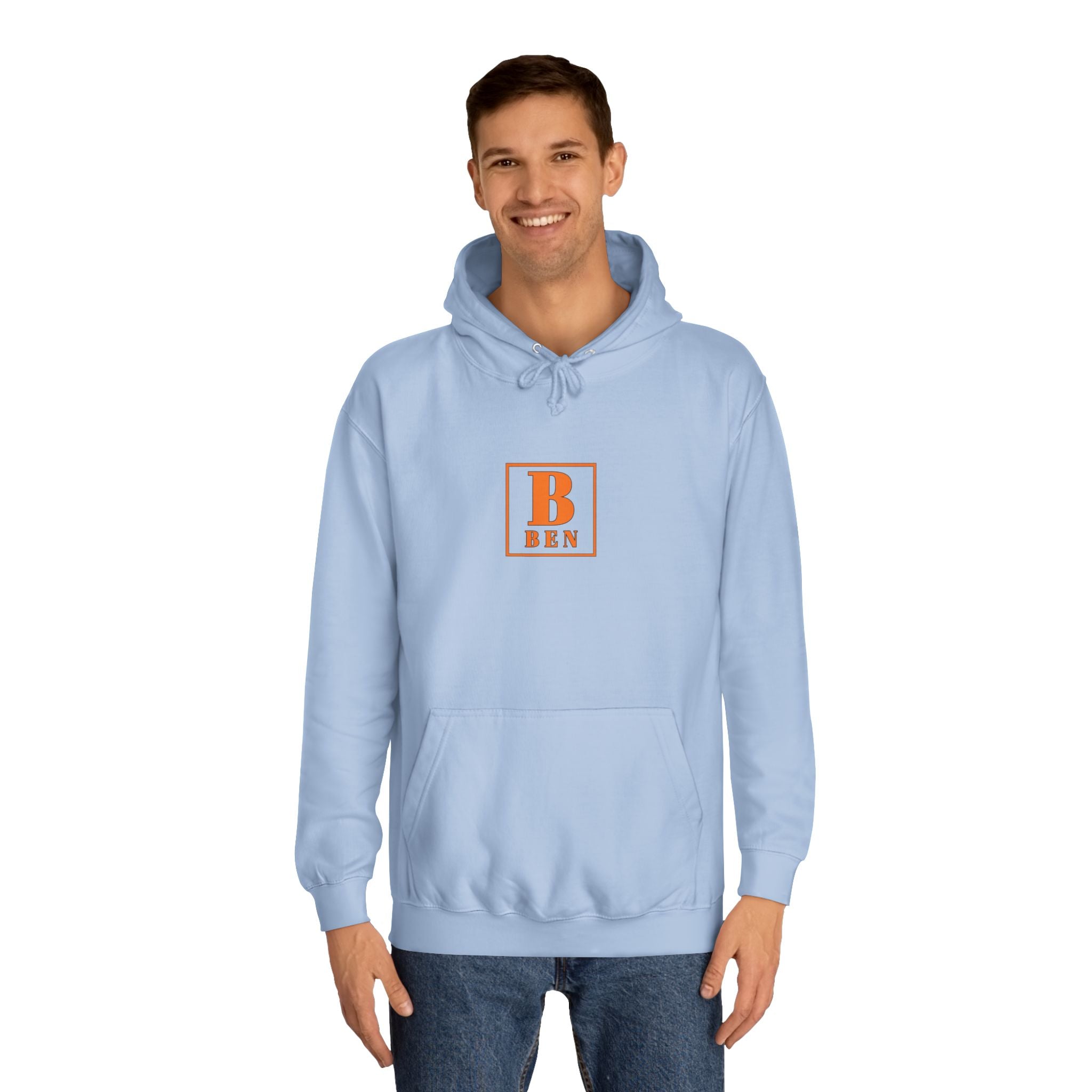 Initial Monogram Hoodie — Custom 'B BEN' College-Style Pullover