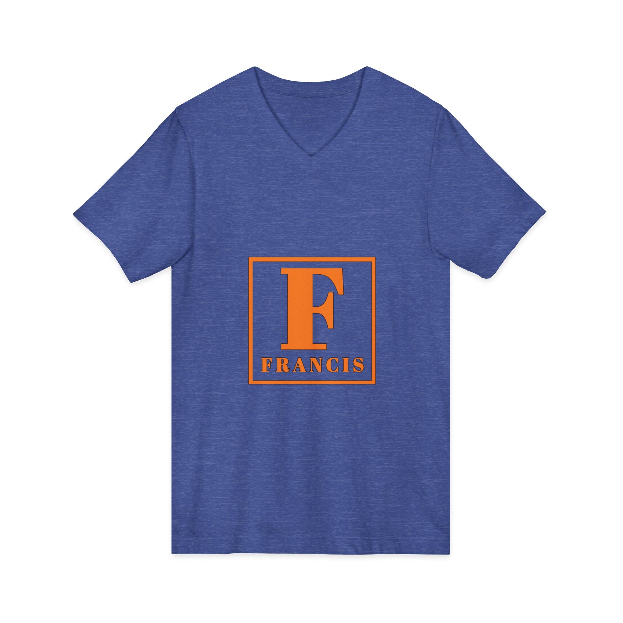 Francis Monogram V-Neck Tee — Personalized Initial Square Logo
