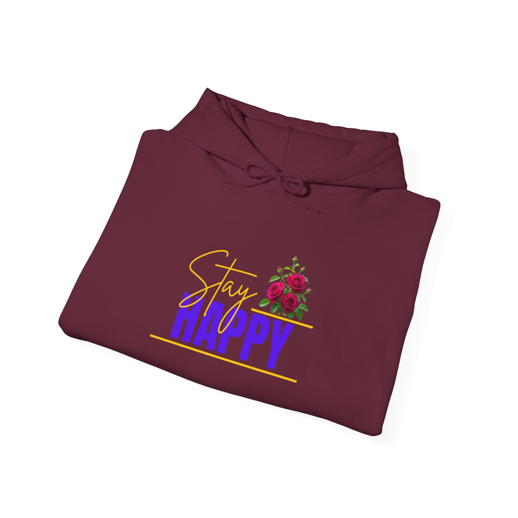 Happy Floral Hoodie — "Choose Happy" Graphic Sweatshirt