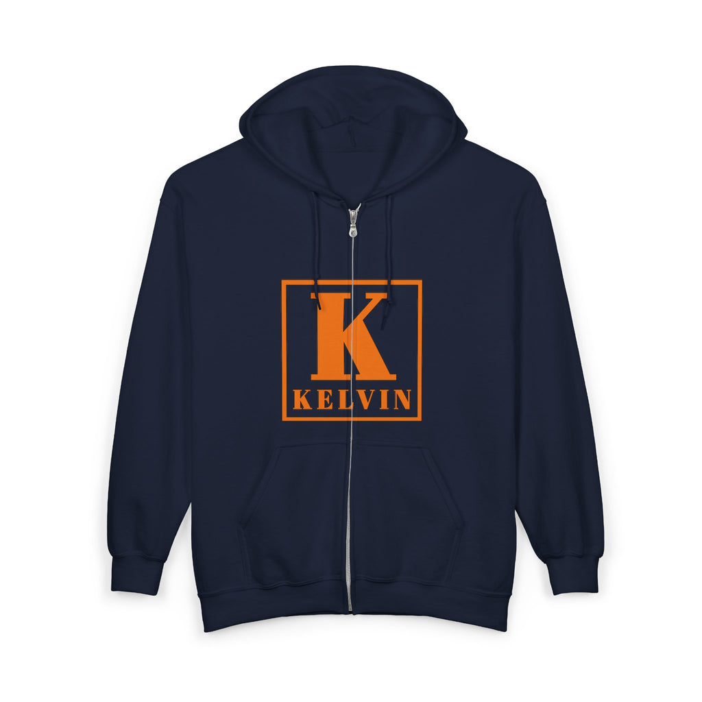 Kelvin Monogram Zip Hoodie — Personalized K Initial Sweatshirt