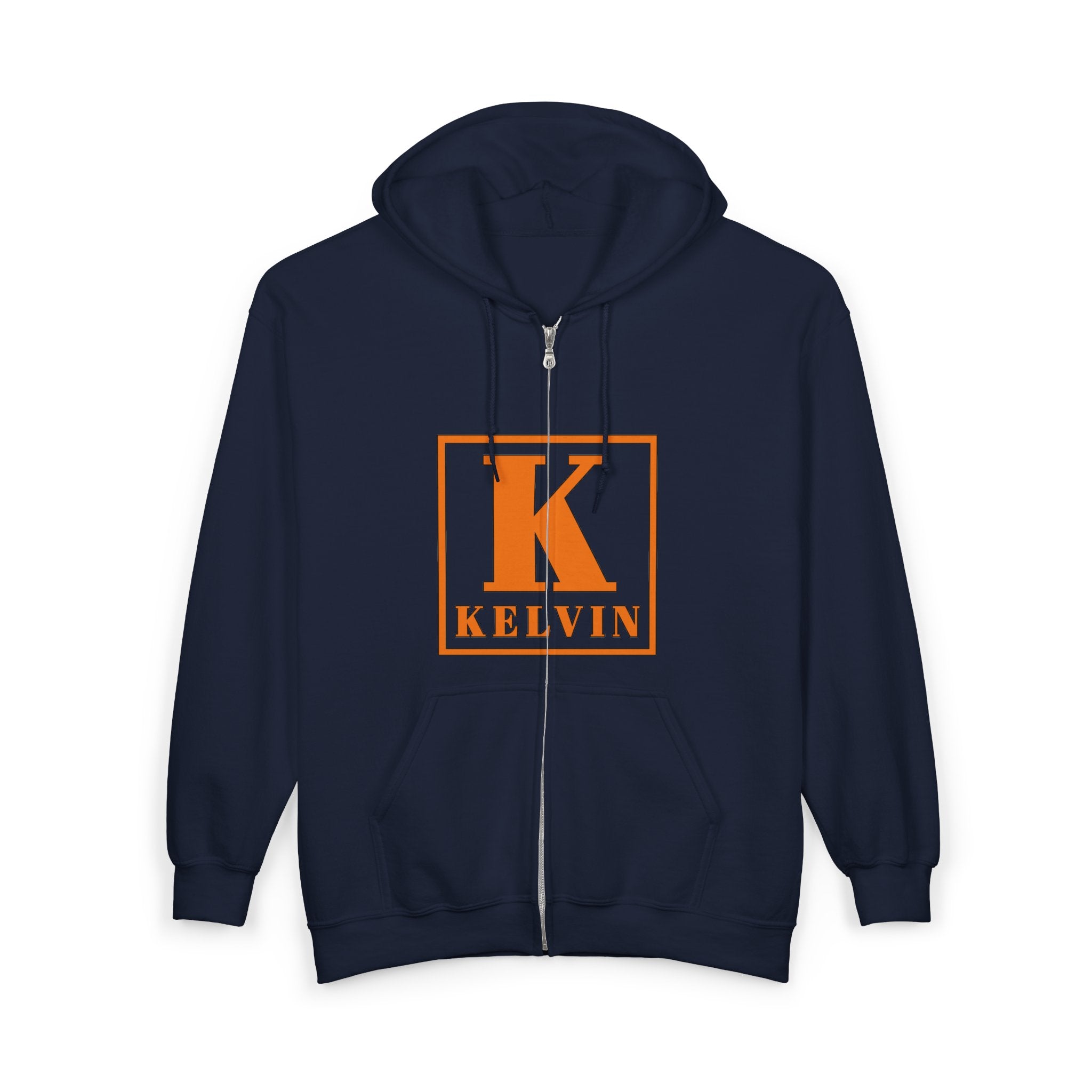 Kelvin Monogram Zip Hoodie — Personalized K Initial Sweatshirt