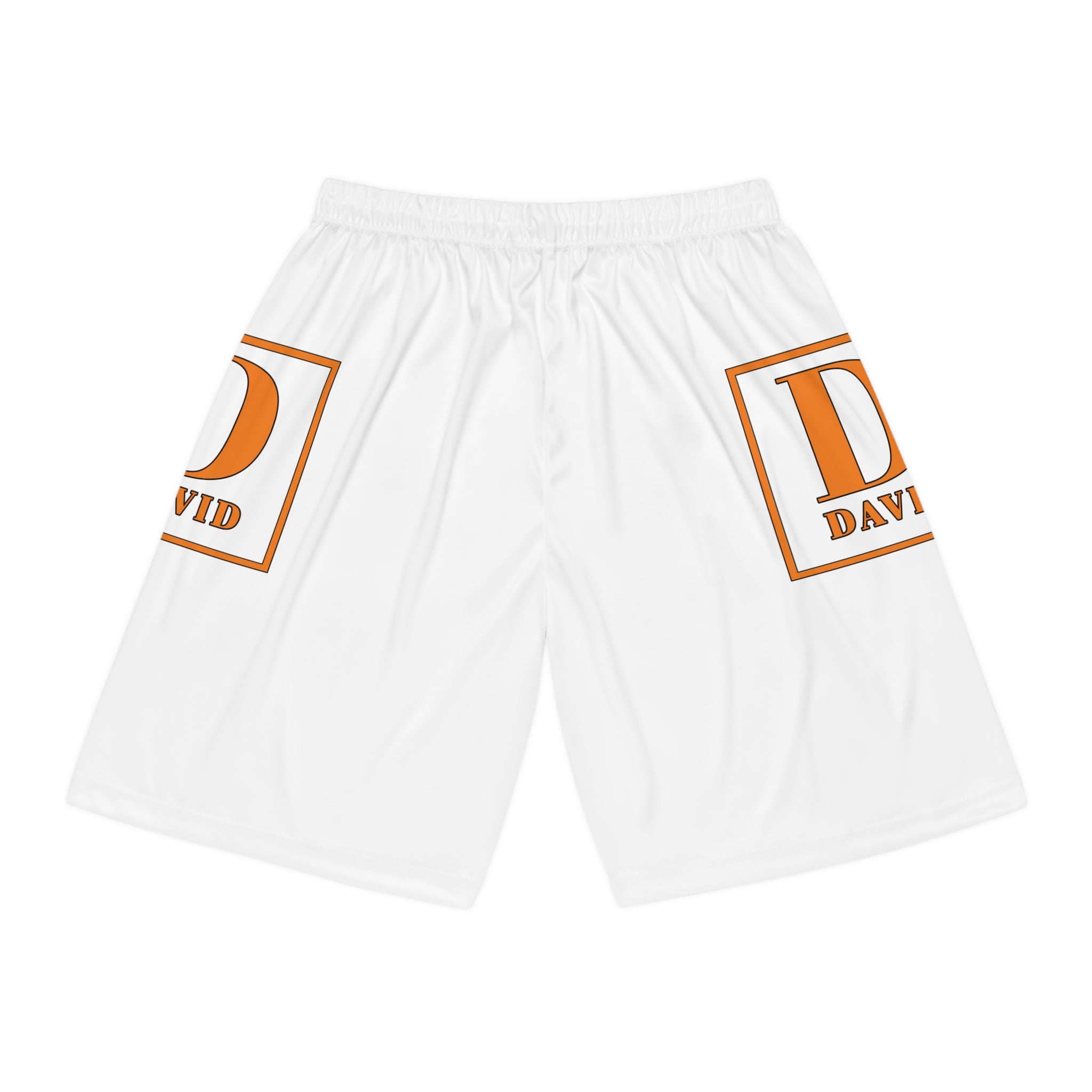 Basketball Shorts — Personalized 'D' David Logo All-Over Print Athletic Shorts