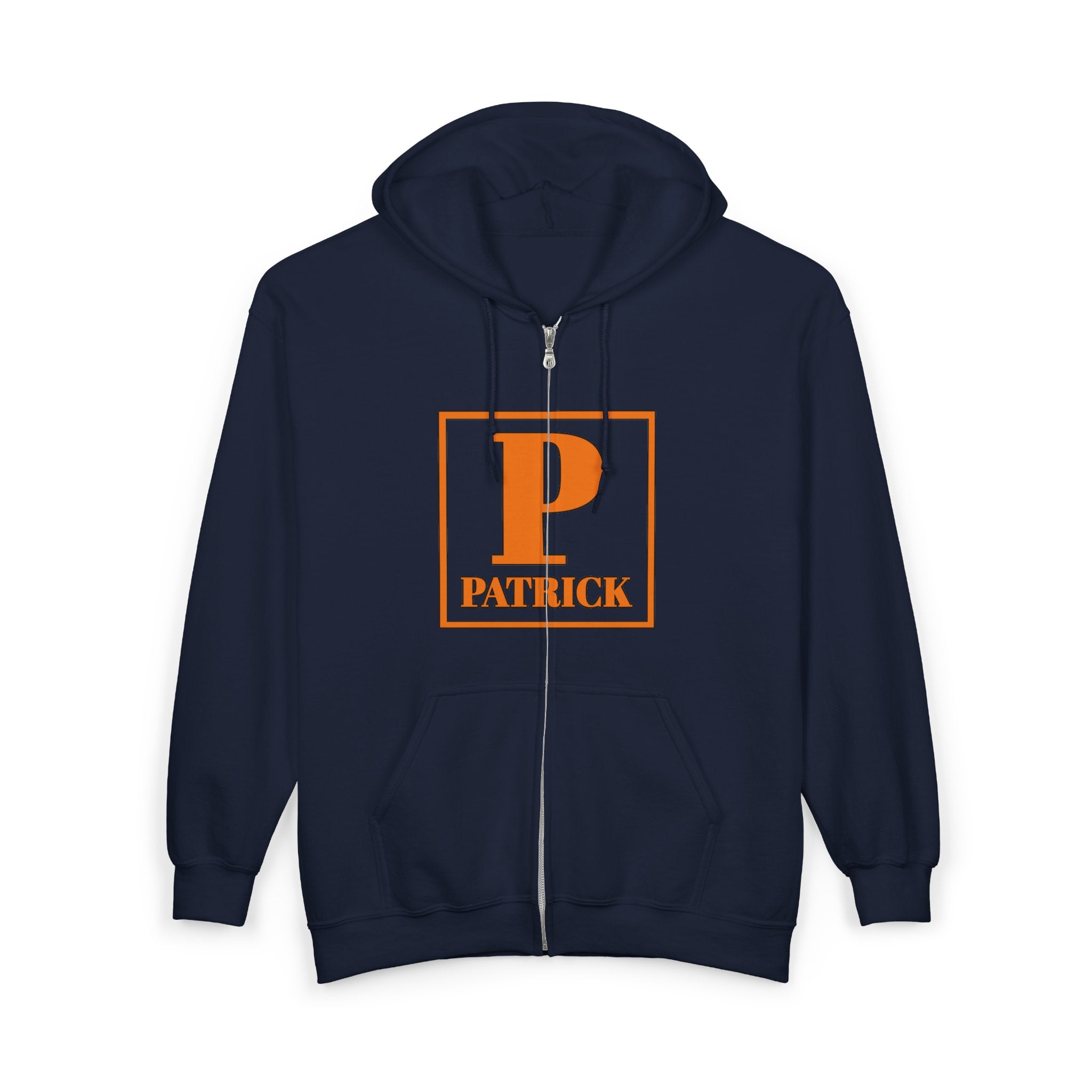 Patrick Monogram Zip Hoodie — Personalized Initial P Logo