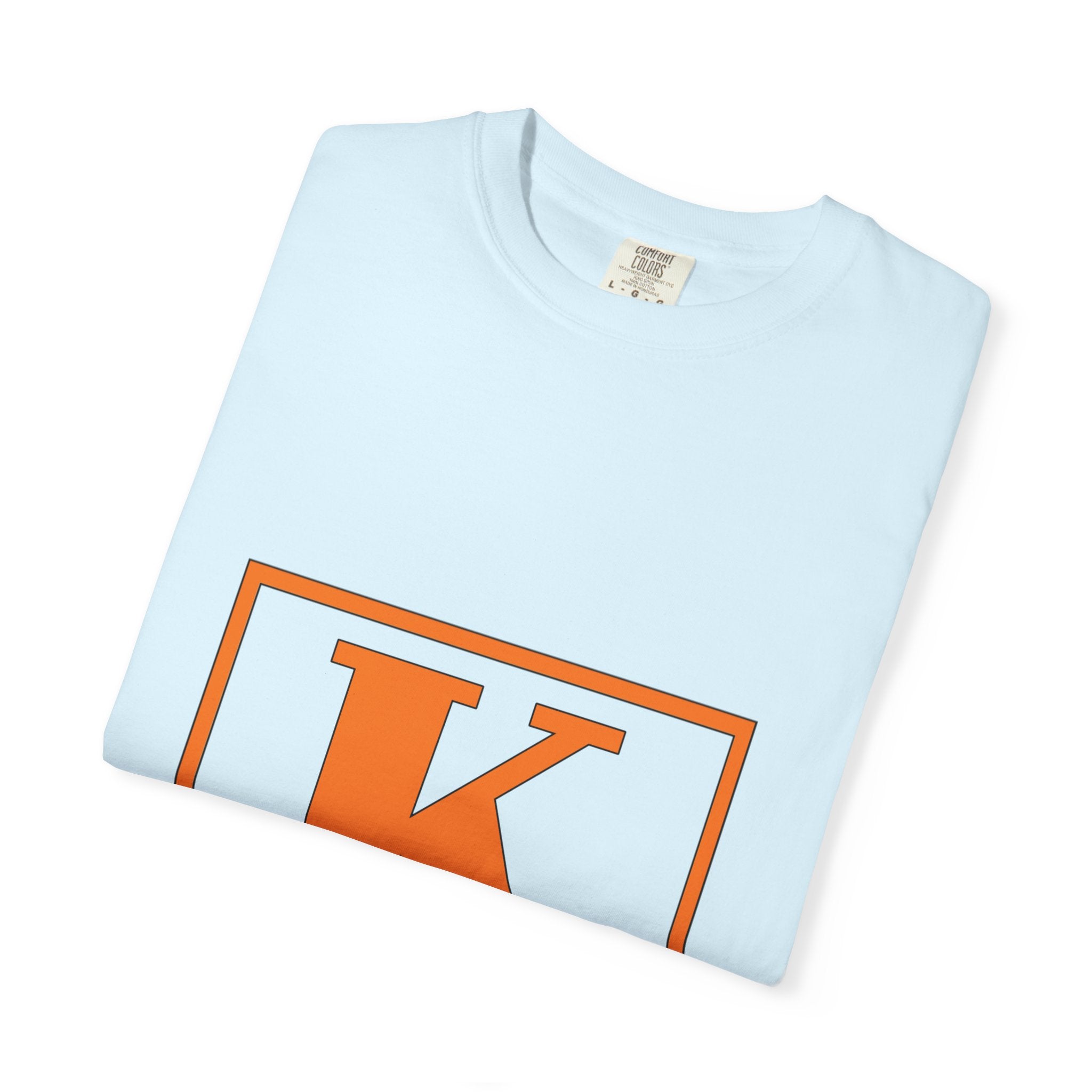 Kelvin Monogram T-Shirt — Bold Orange Initial Tee