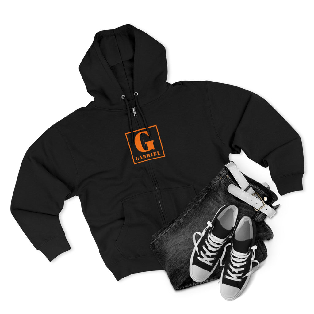 Gabriel Monogram Zip Hoodie — Personalized G Initial Sweatshirt