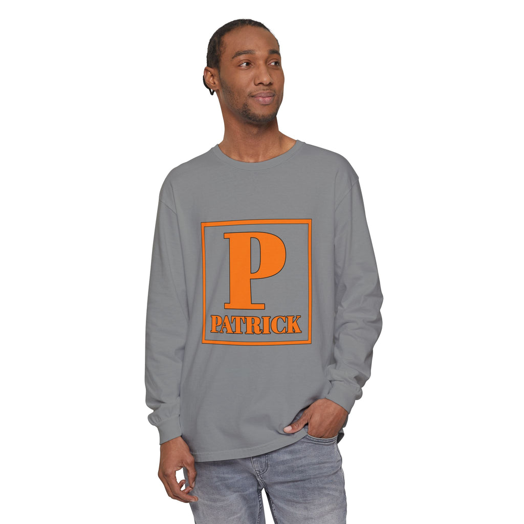 Patrick Monogram Long Sleeve Tee — Personalized Initial P Shirt
