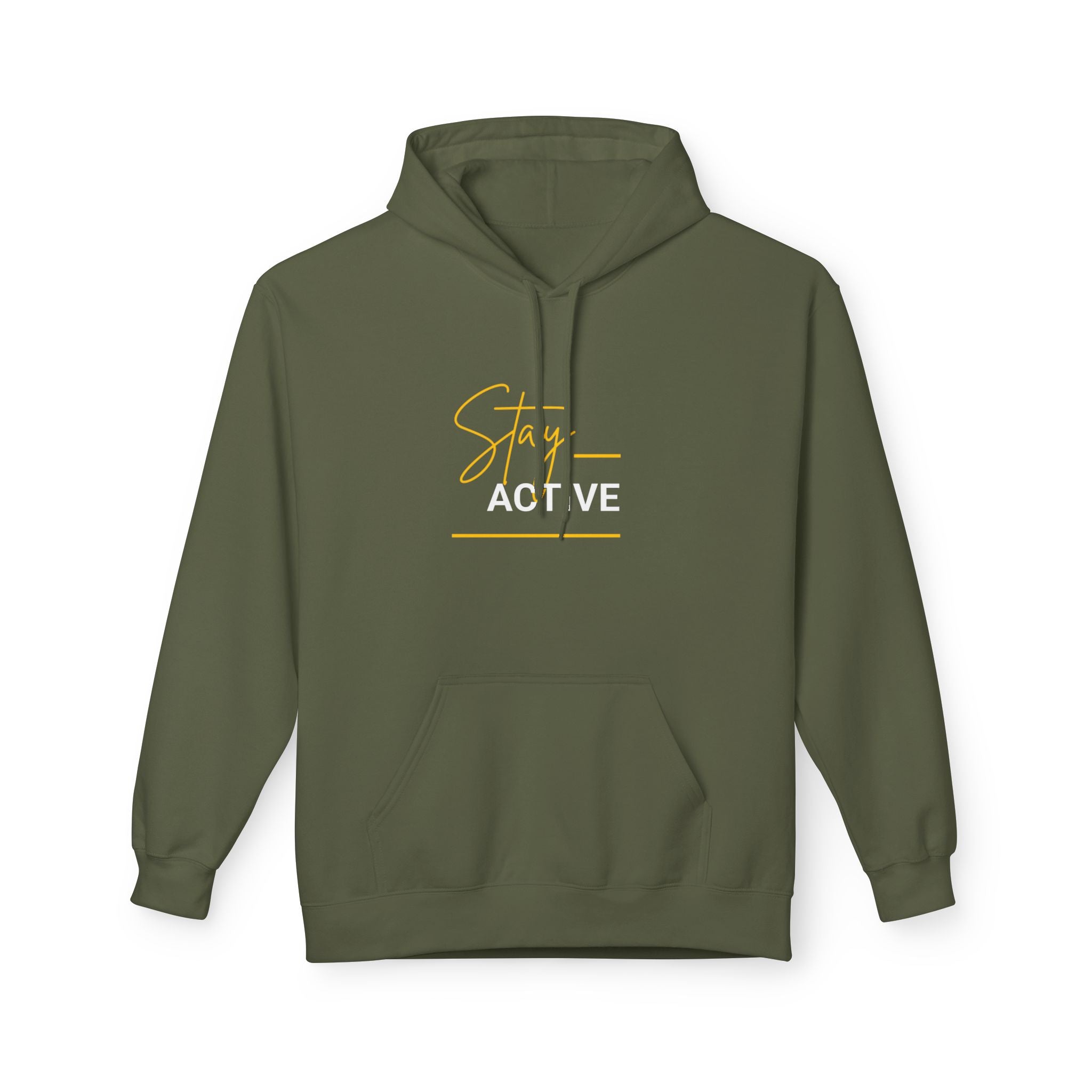 Stay Golden Hoodie — Minimal Script Graphic Casual Pullover