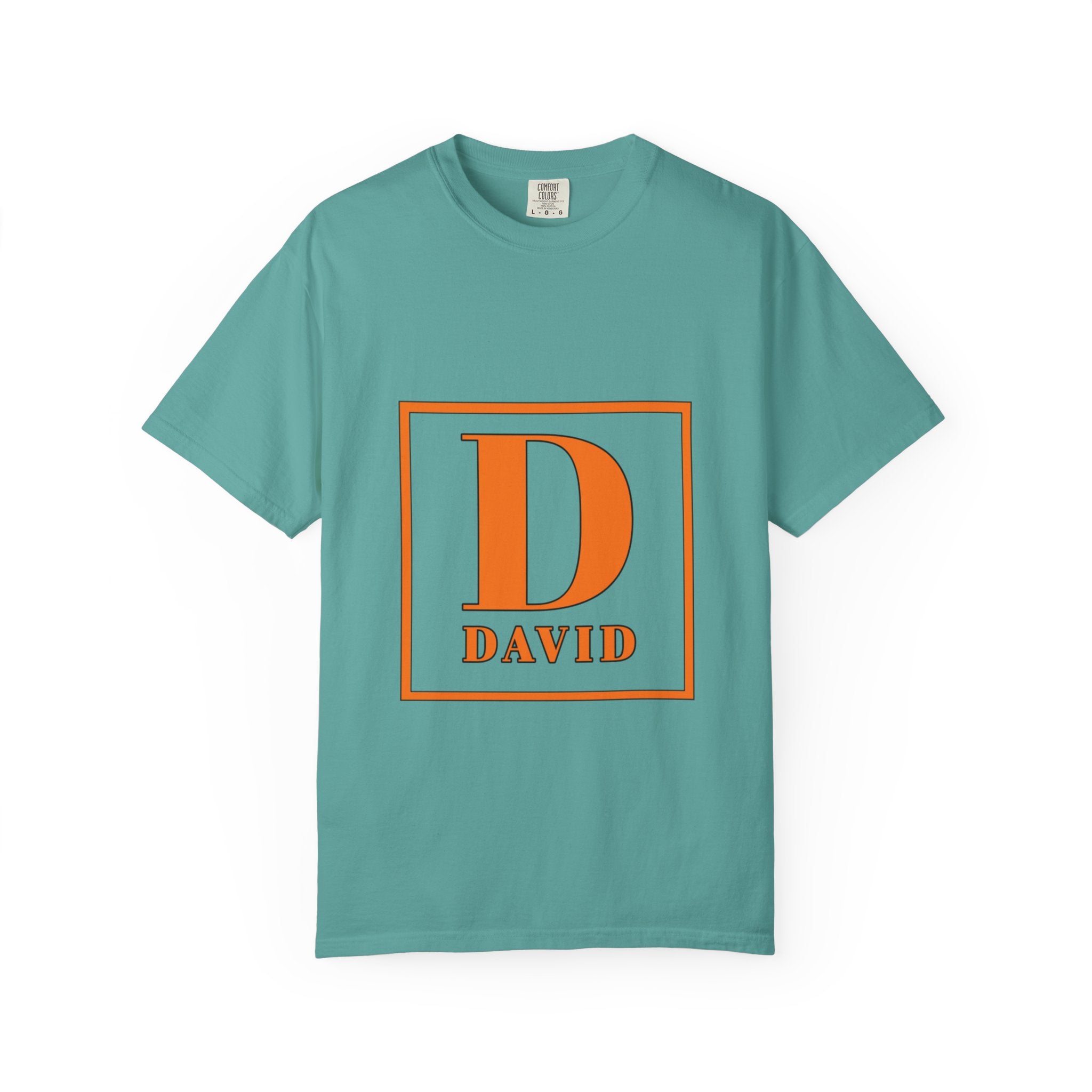 David Monogram T-Shirt — Bold Initial Box Graphic