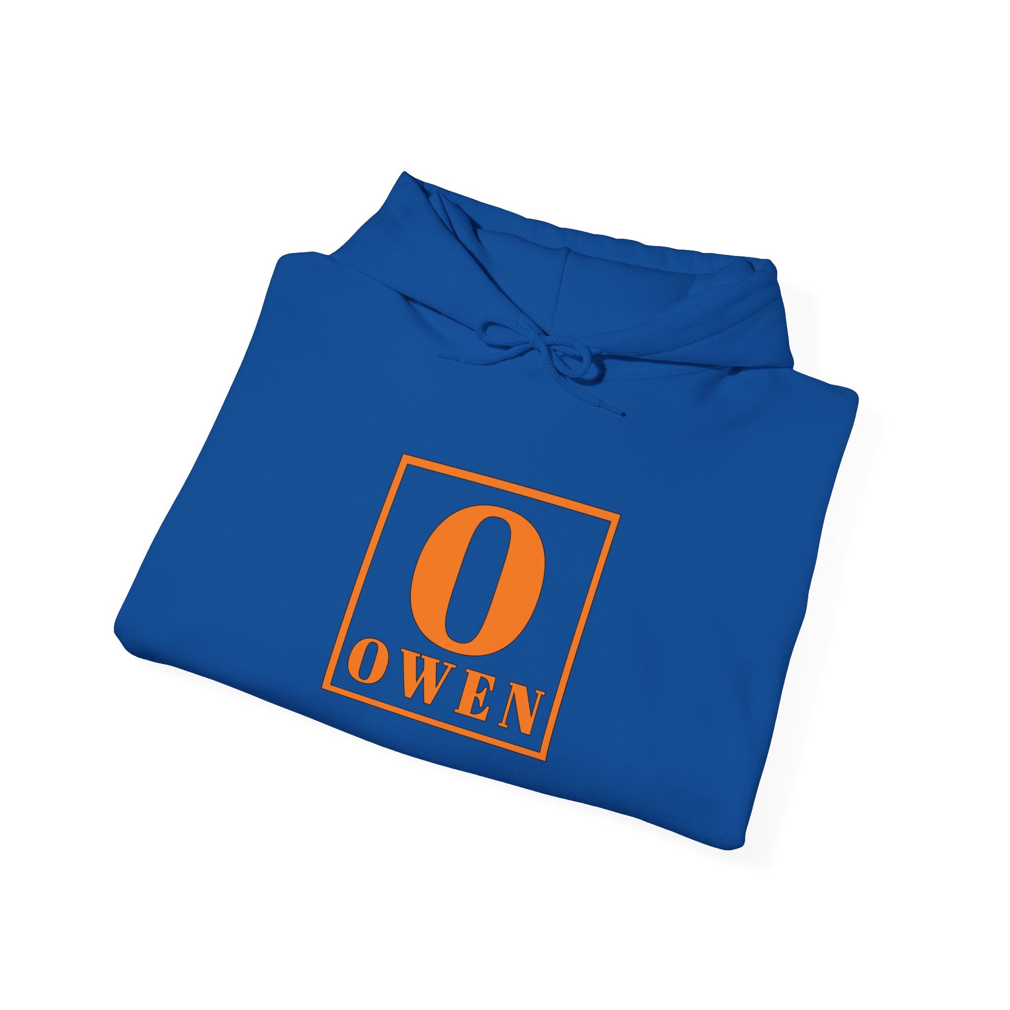 Owen Initial Hoodie – Personalized Orange Monogram Pullover