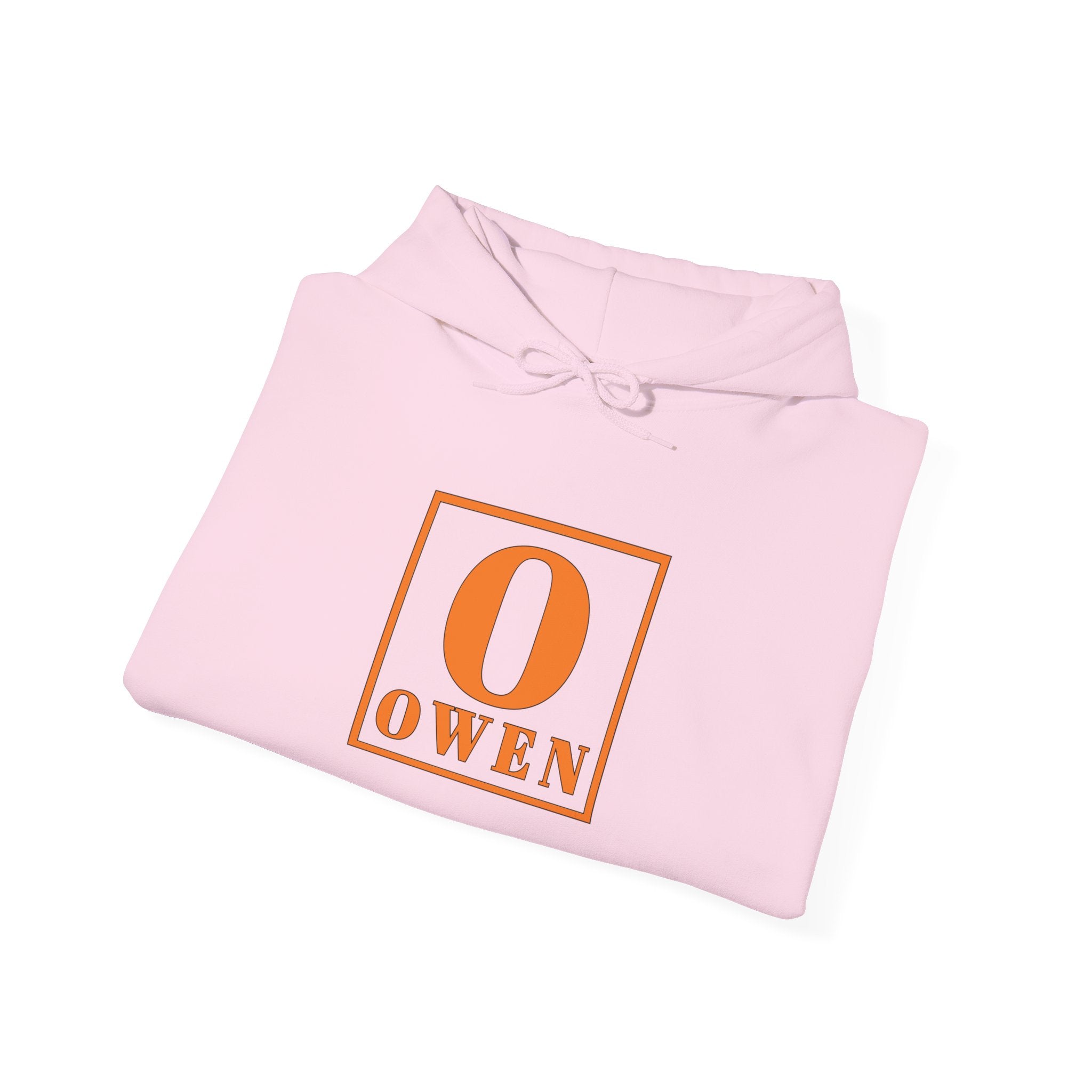 Owen Initial Hoodie – Personalized Orange Monogram Pullover