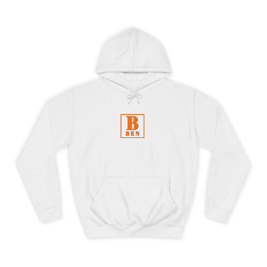 Initial Monogram Hoodie — Custom 'B BEN' College-Style Pullover