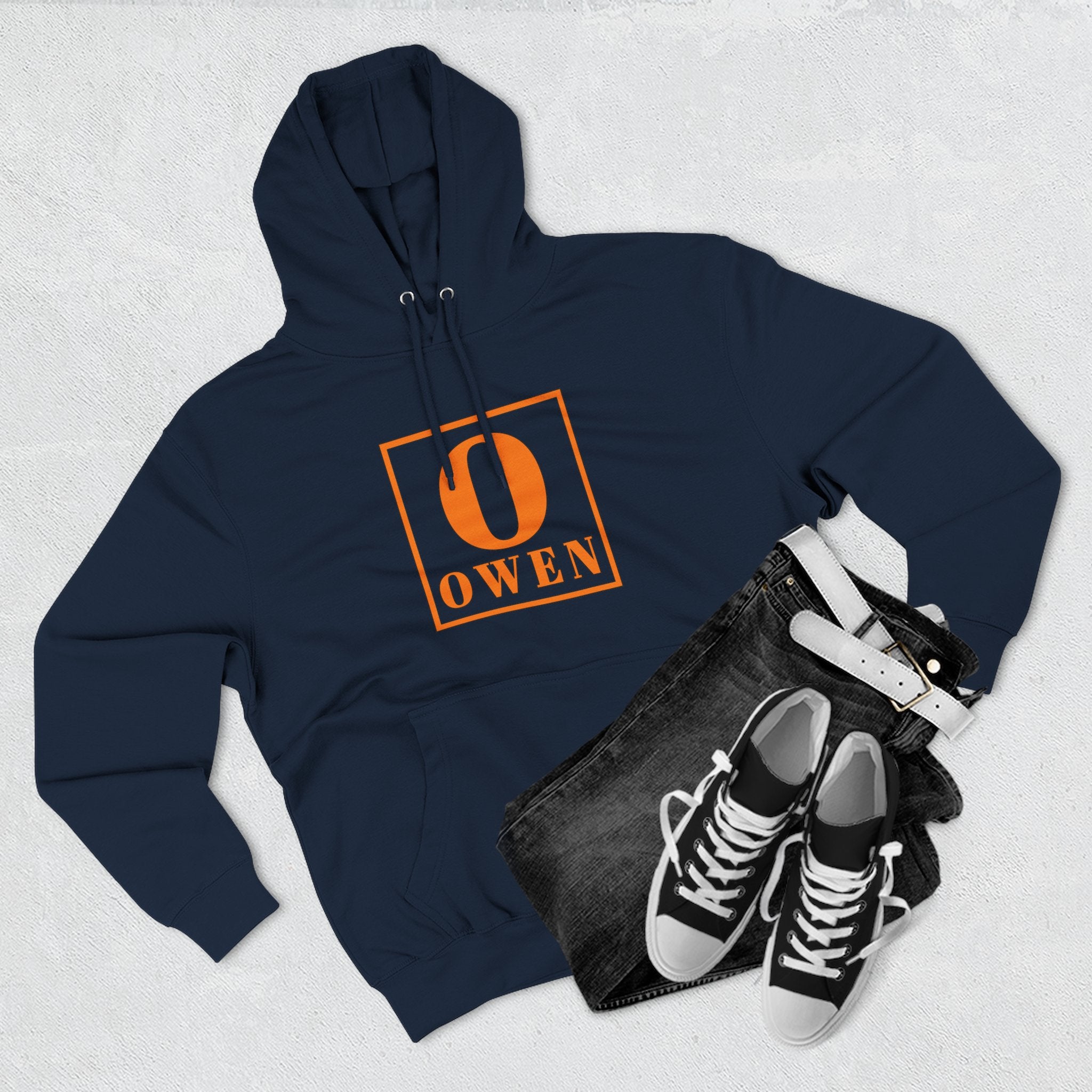 Personalized Initial Hoodie — 'O' Owen Monogram Fleece Hoodie