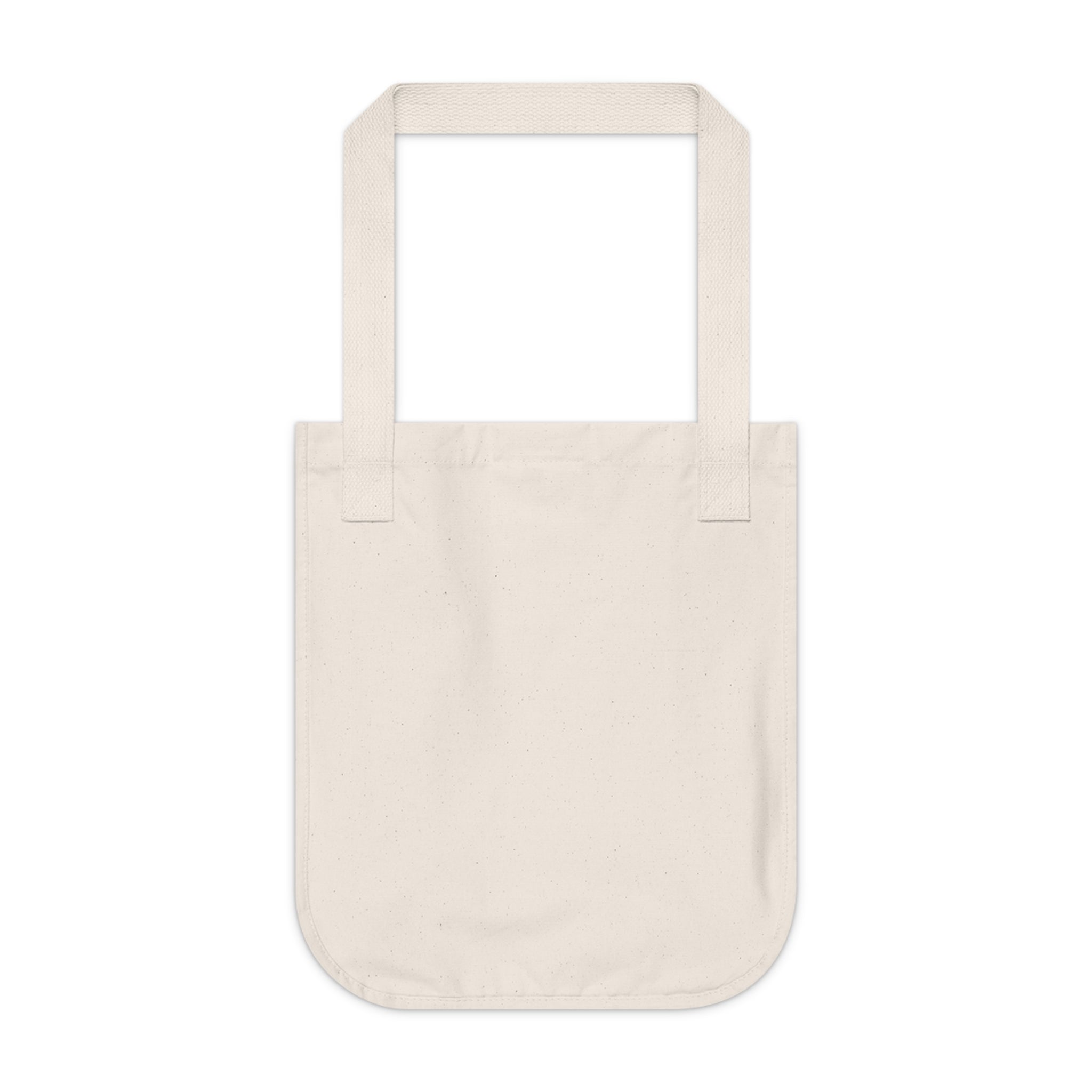 Stay Happy Floral Tote Bag – Positive Message Organic Canvas Tote