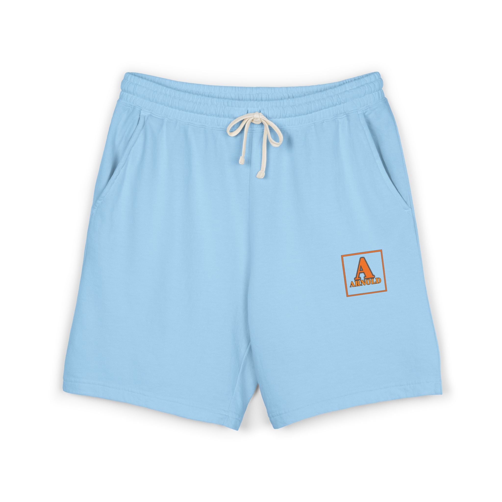 Lightweight Garment-Dyed Fleece Sweat Shorts — Minimal Camp Logo