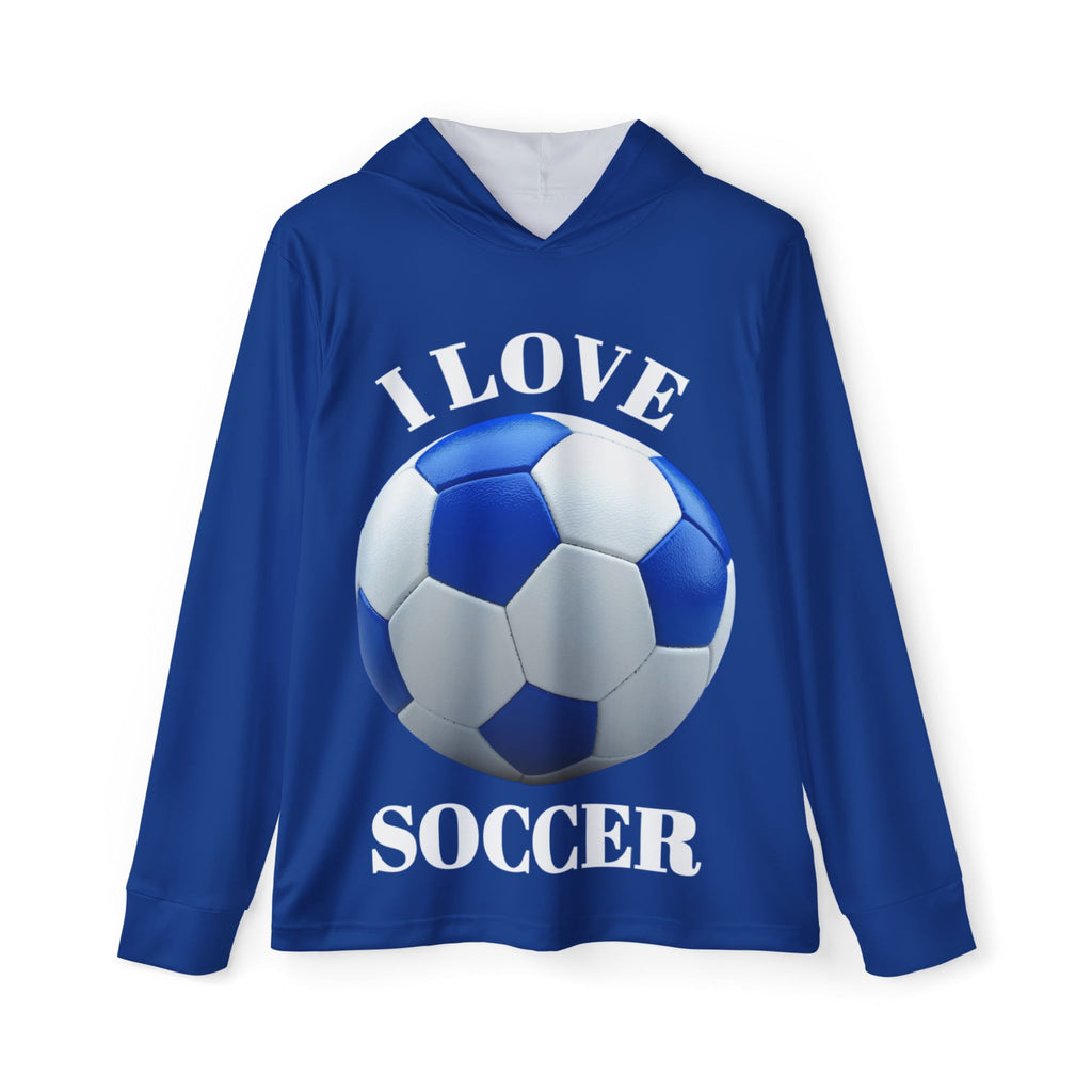 I Love Soccer Hoodie — Men's Athletic Soccer Warmup Top